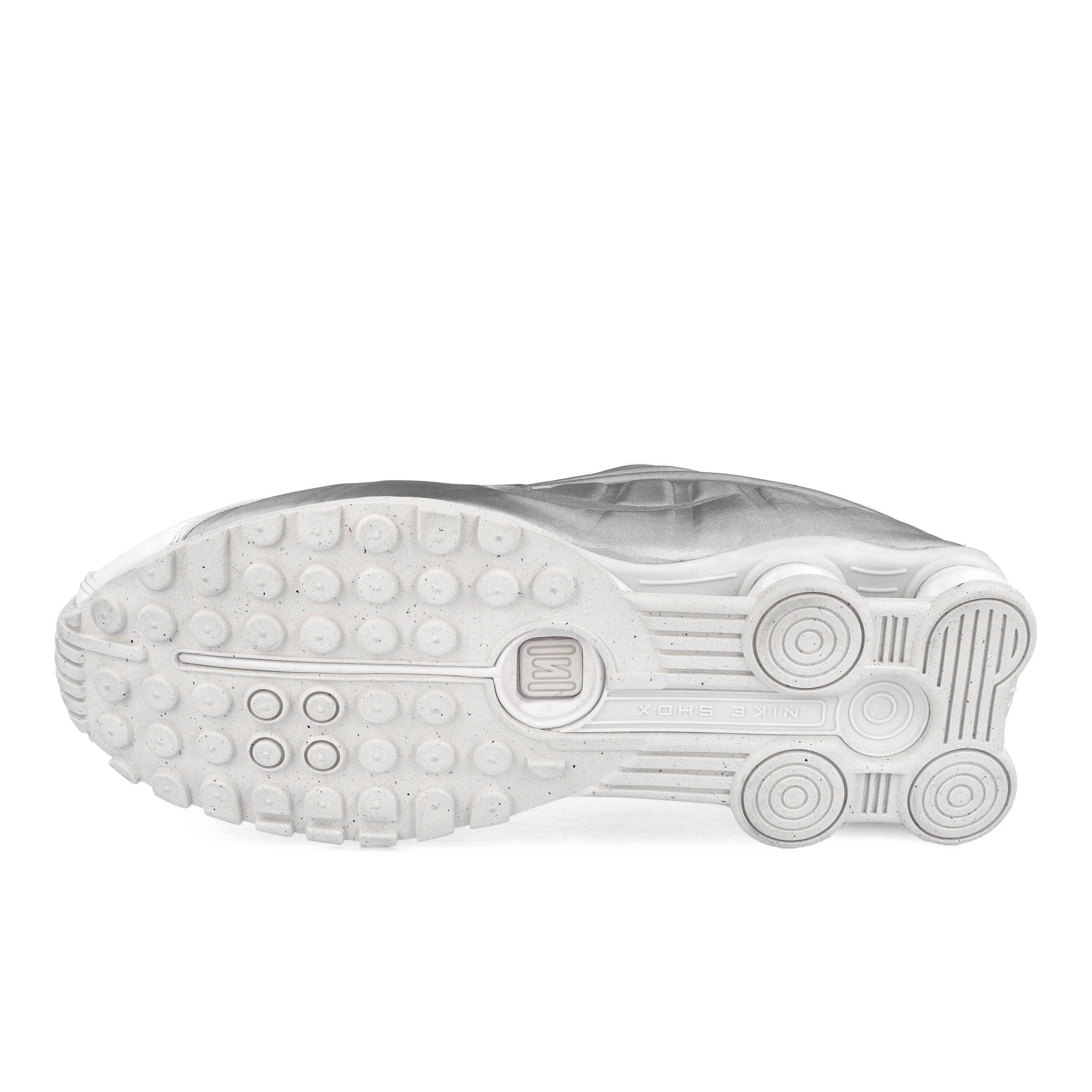 Nike Shox R4 White / Metallic Silver - White Low Top Sneakers Detail View 1 | Overkill