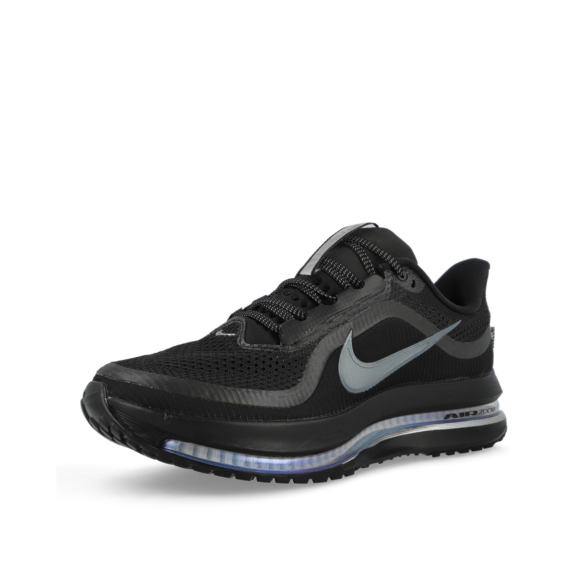 Nike Pegasus Premium Black / Black - Metallic Silver Low Top Sneakers HQ2592 005 Close-up | Overkill