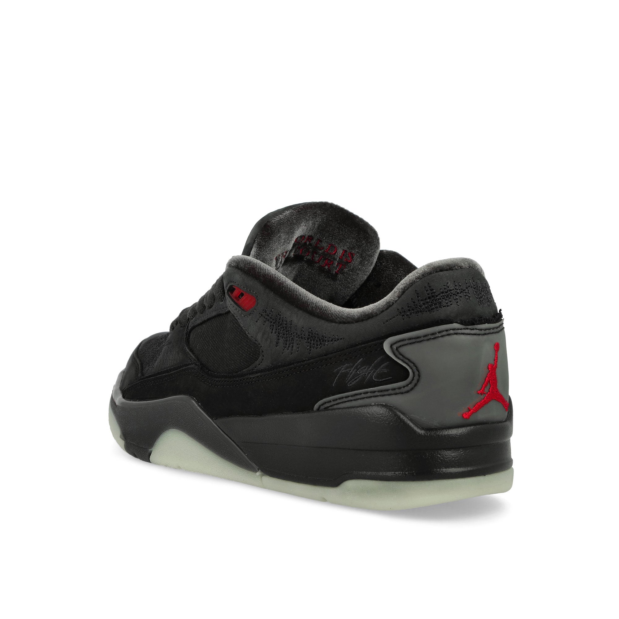 Jordan Wmns Flight Court SP Black / Varsity-Red-Off-Noir-Musl Low Top Sneakers Material | Overkill