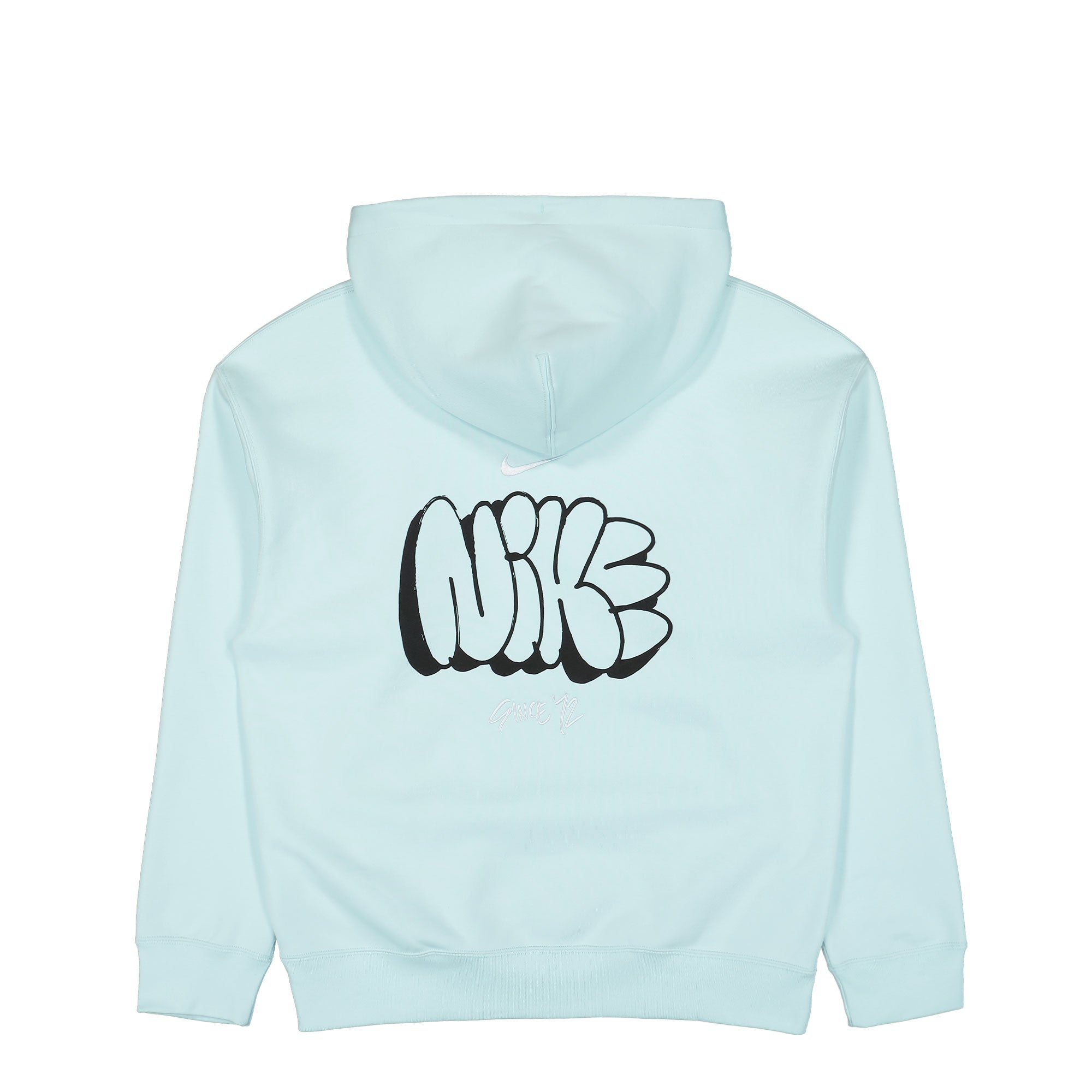 Nike Solo Swoosh Fleece Hoodie Glacier Blue Hoodies Close-up | Overkill