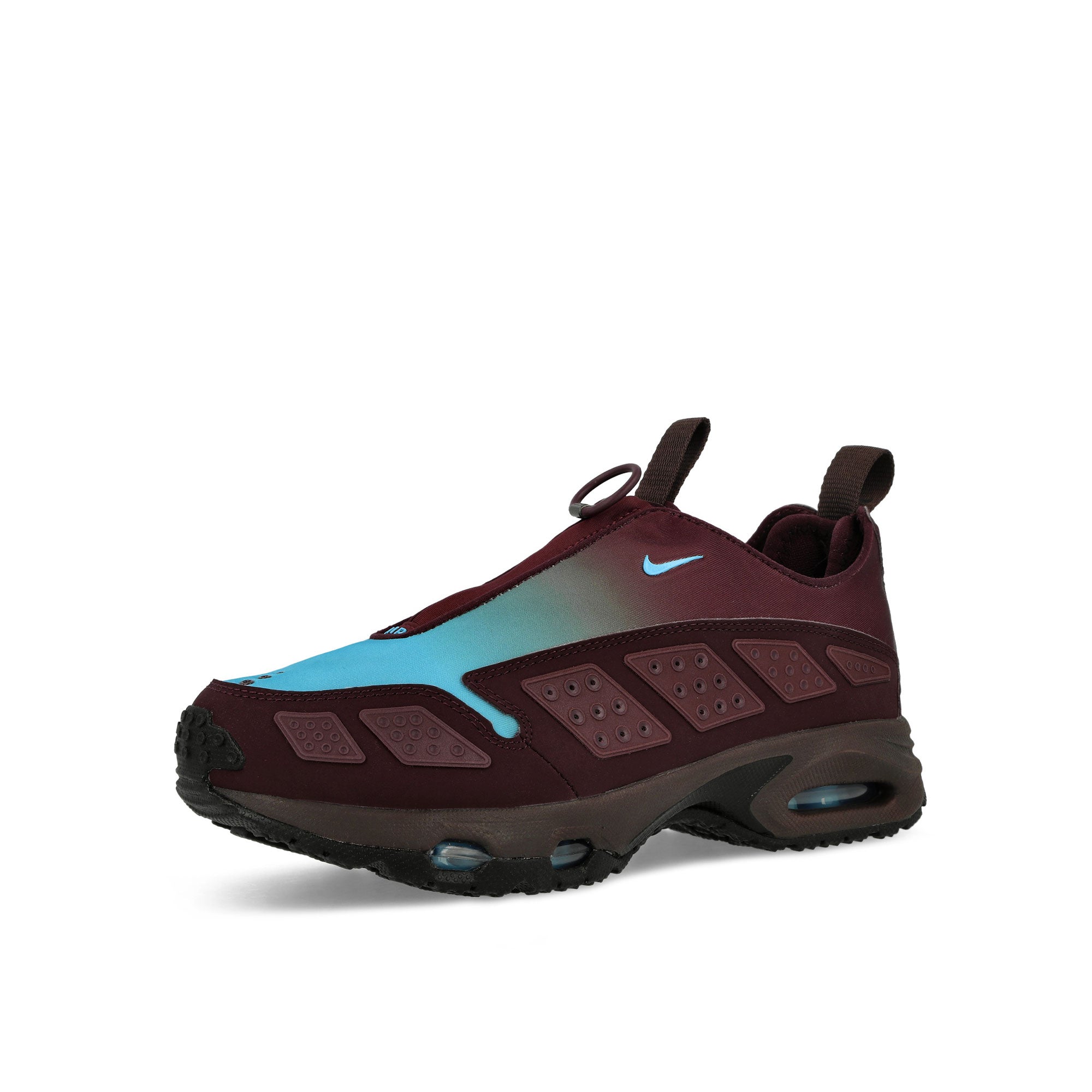 Nike W Air Max SNDR Burgundy Crush / Baltic Blue - Baroque Brown Low Top Sneakers Close Up | Overkill