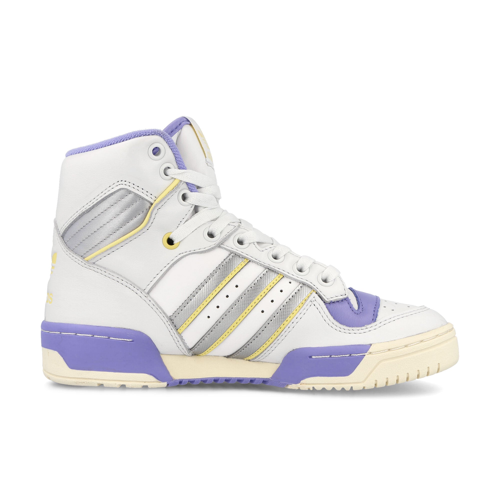 adidas Rivalry Hi W Crystal White-Silver Metallic-Chalk White High Top Sneakers Silhouette | Overkill