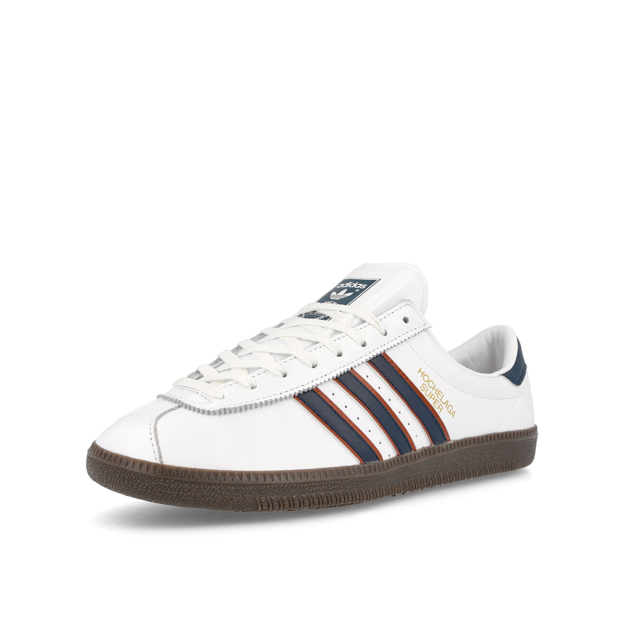 adidas Hochelaga SPZL Cloud White-Collegiate Navy-Collegiate Orange Sneakers Close Up | Overkill