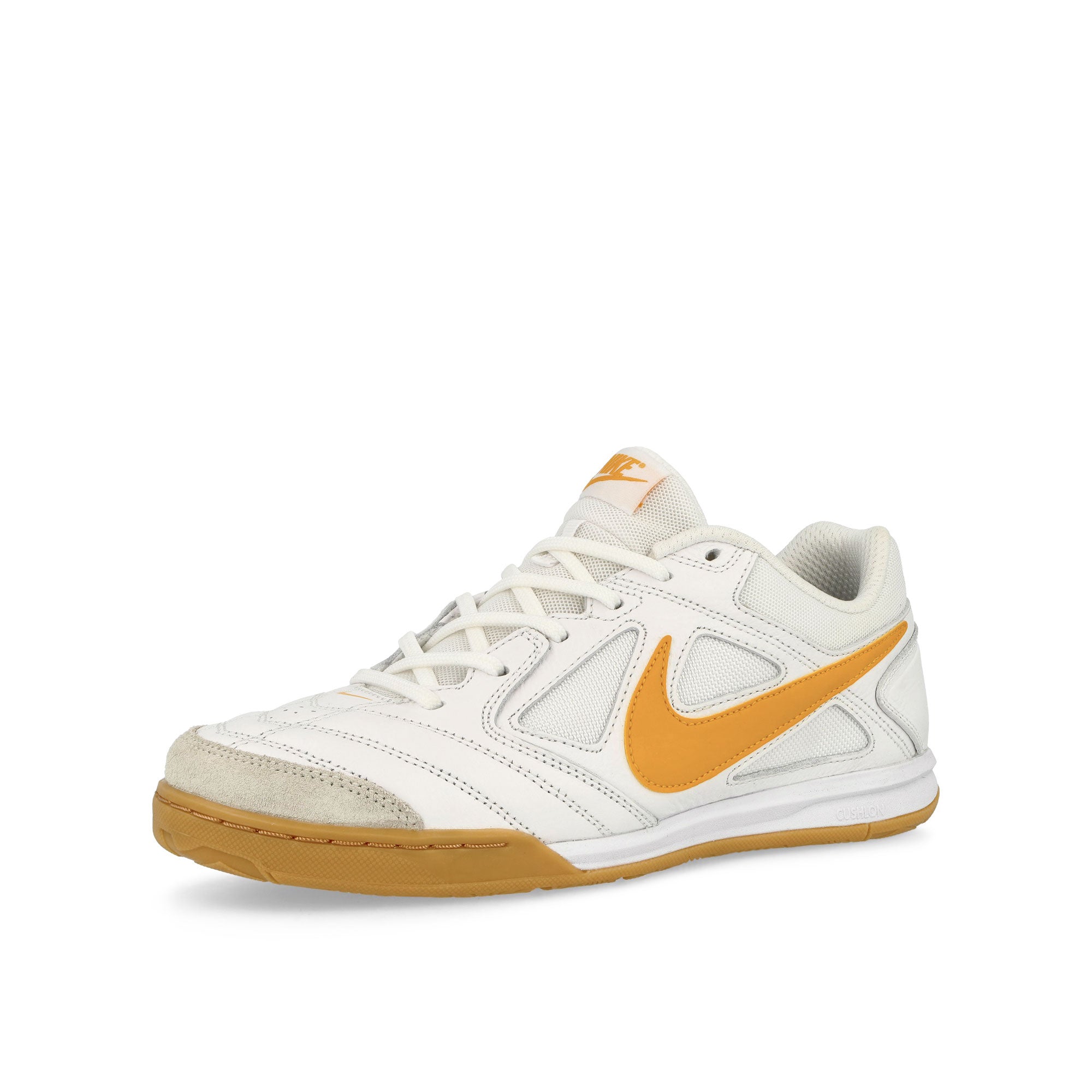 Nike Gato White / University Gold - Gum Yellow Low Top Sneakers Close Up | Overkill