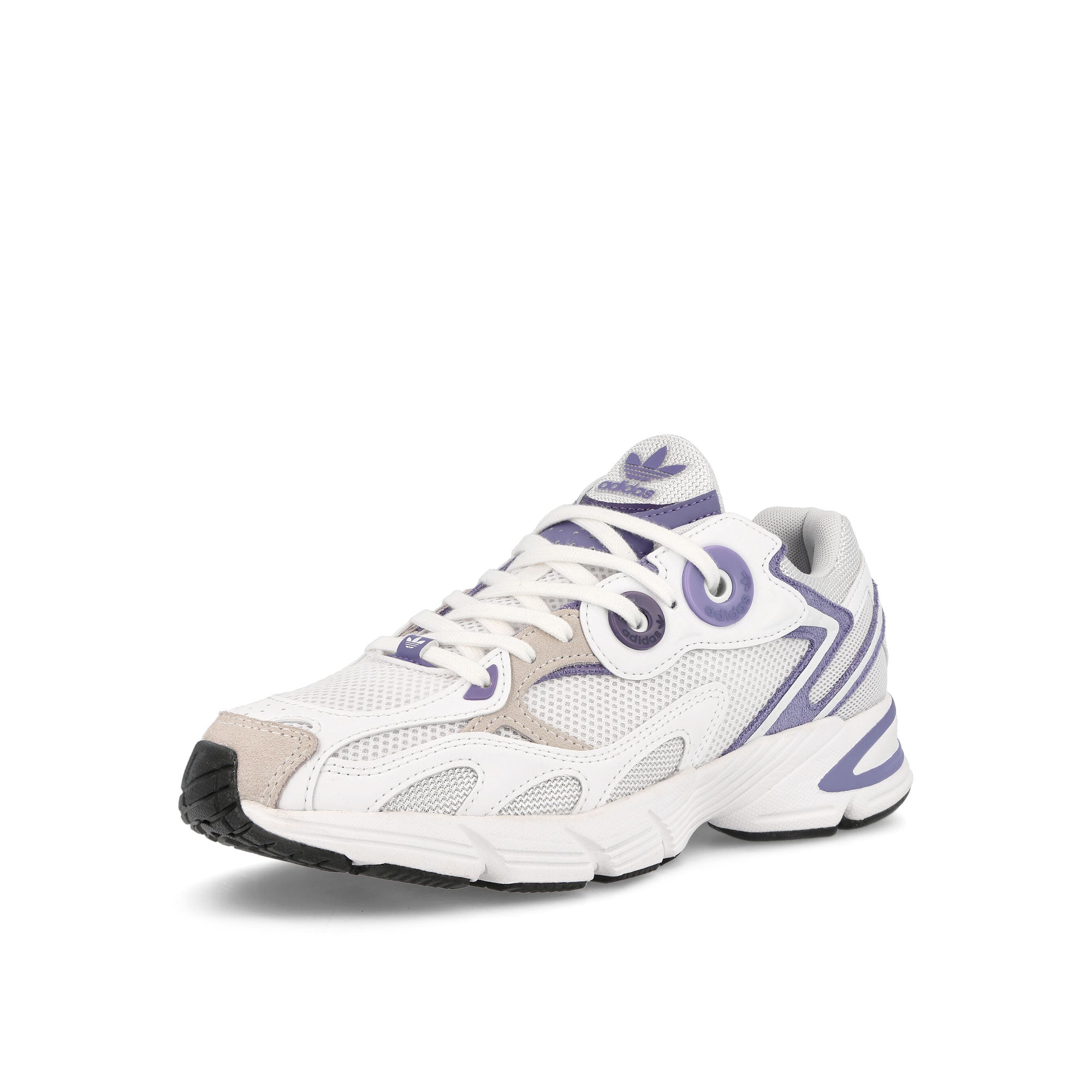 adidas Astir W Cloud White / Magic Lilac / Tech Purple Low Top Sneakers Close Up | Overkill