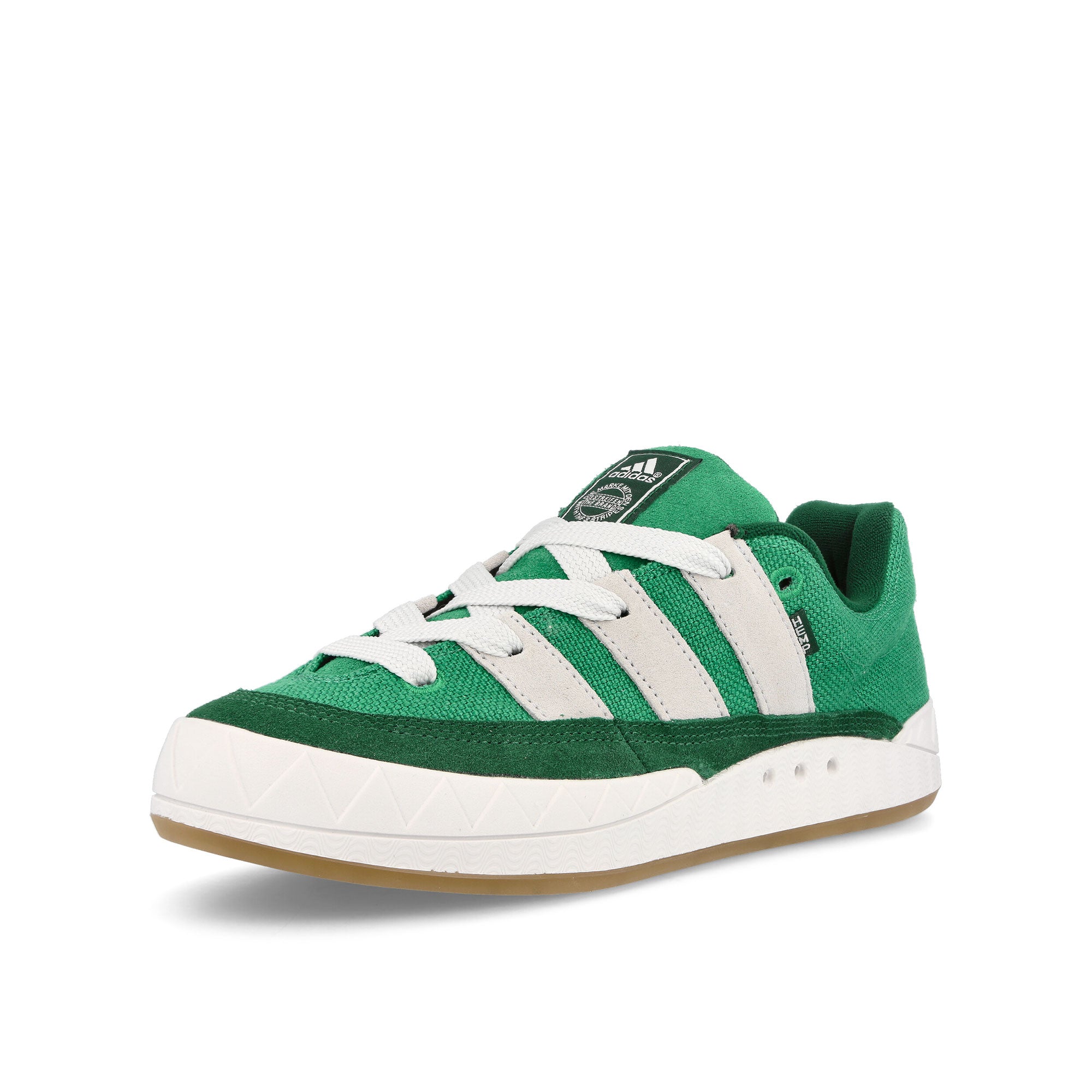 adidas Adimatic Semi Court Green-Crystal White-Gum 3 Low Top Sneakers Close Up | Overkill