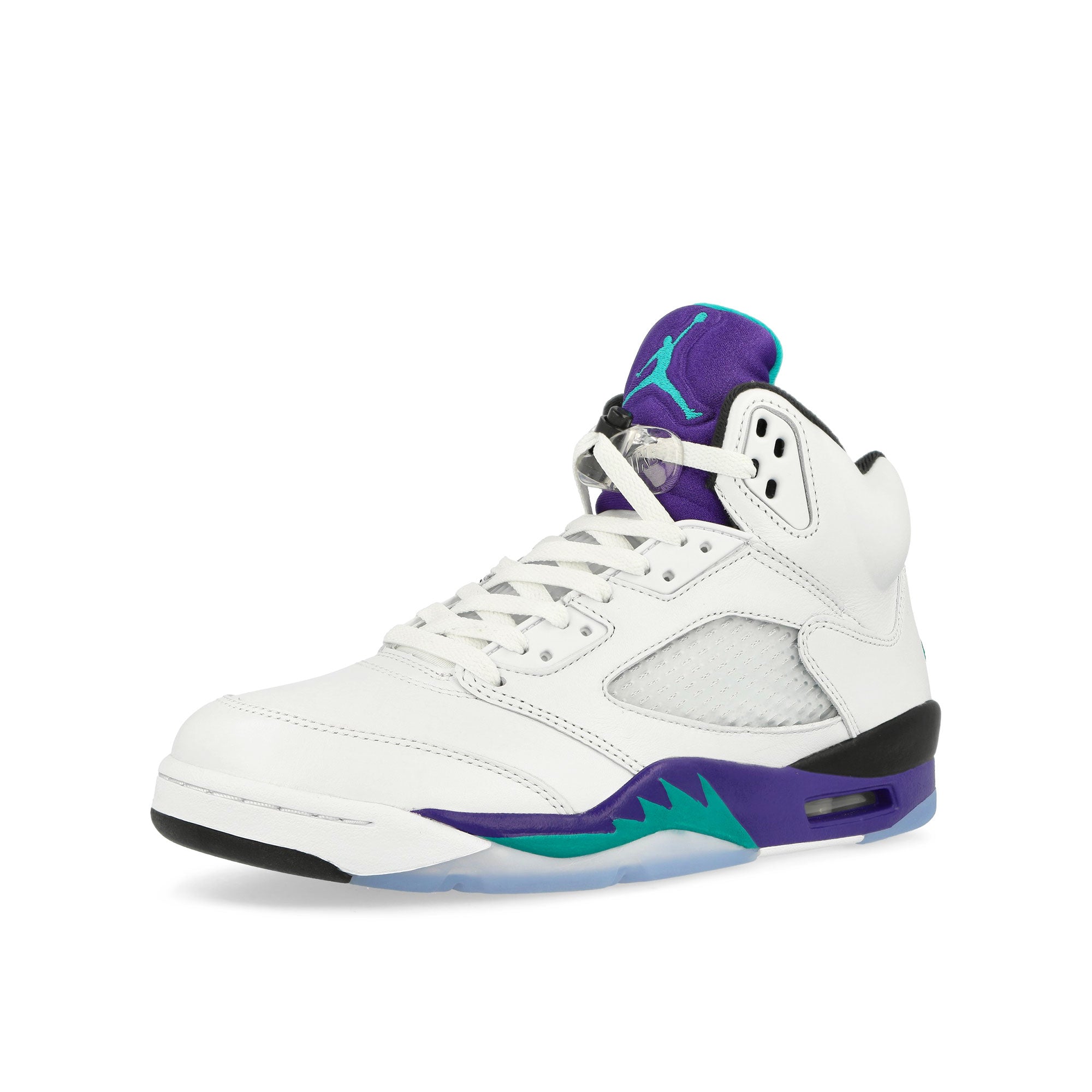 Jordan Air Jordan 5 Retro Grape White / New Emerald - Grape Ice - Black High Top Sneakers HQ7978 100 Close-up | Overkill