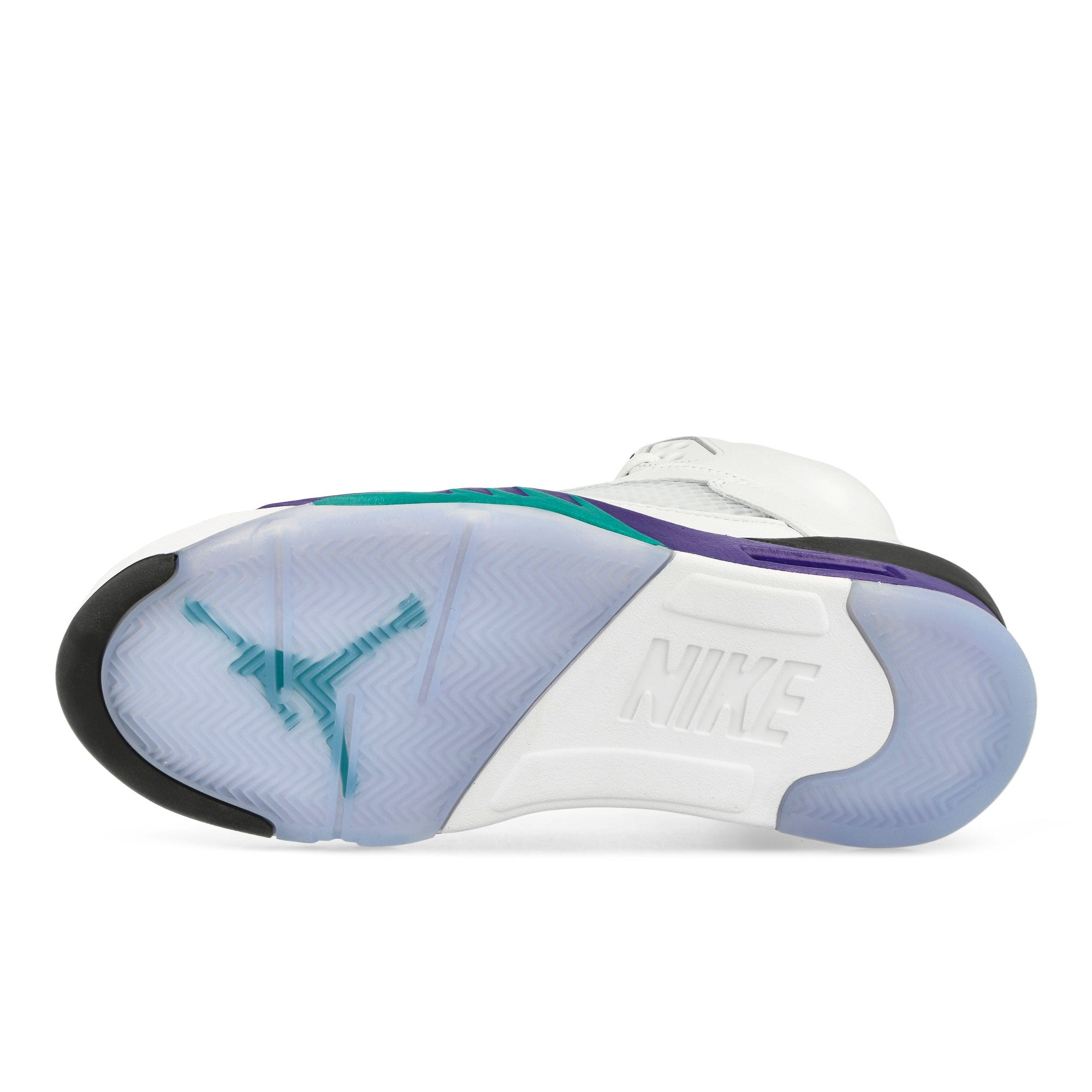 Jordan Air Jordan 5 Retro Grape White / New Emerald - Grape Ice - Black High Top Sneakers HQ7978 100 Detail View 1 | Overkill