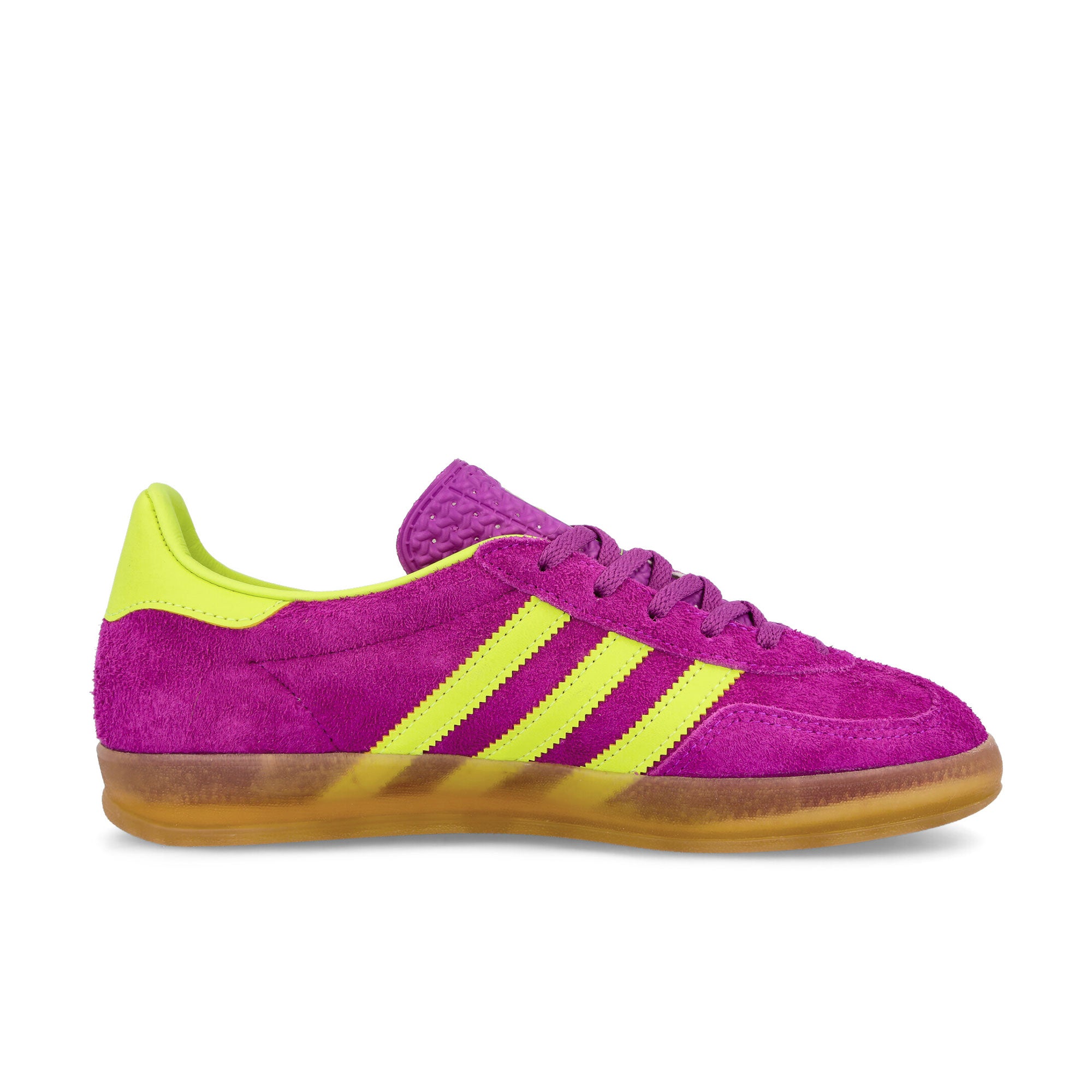 adidas Gazelle Indoor W Shock Purple / Solar Yellow / Gum Low Top Sneakers Silhouette | Overkill