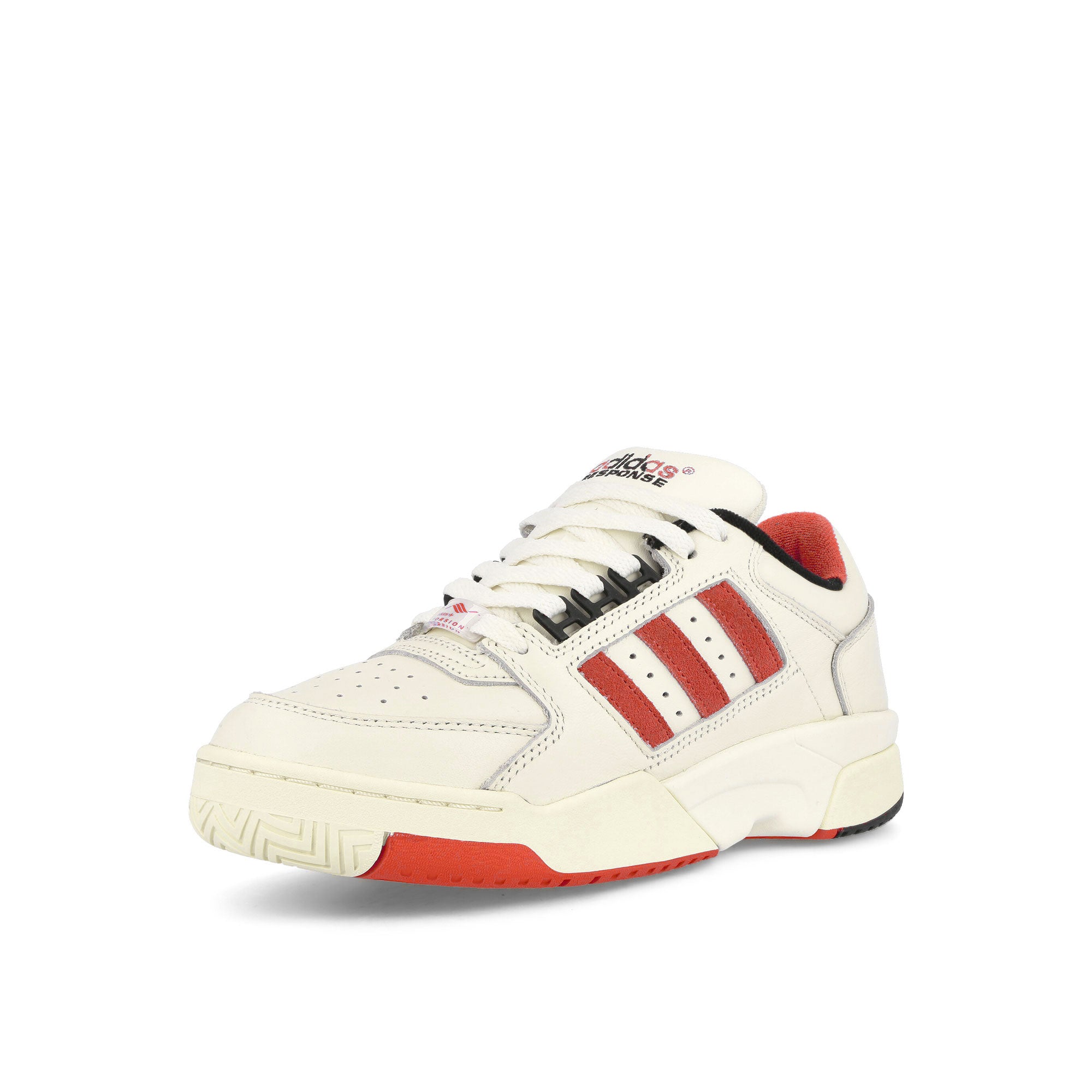 adidas Torsion Response Tennis Lo Cloud White-Premium Red-Chalk White Low Top Sneakers Close Up | Overkill