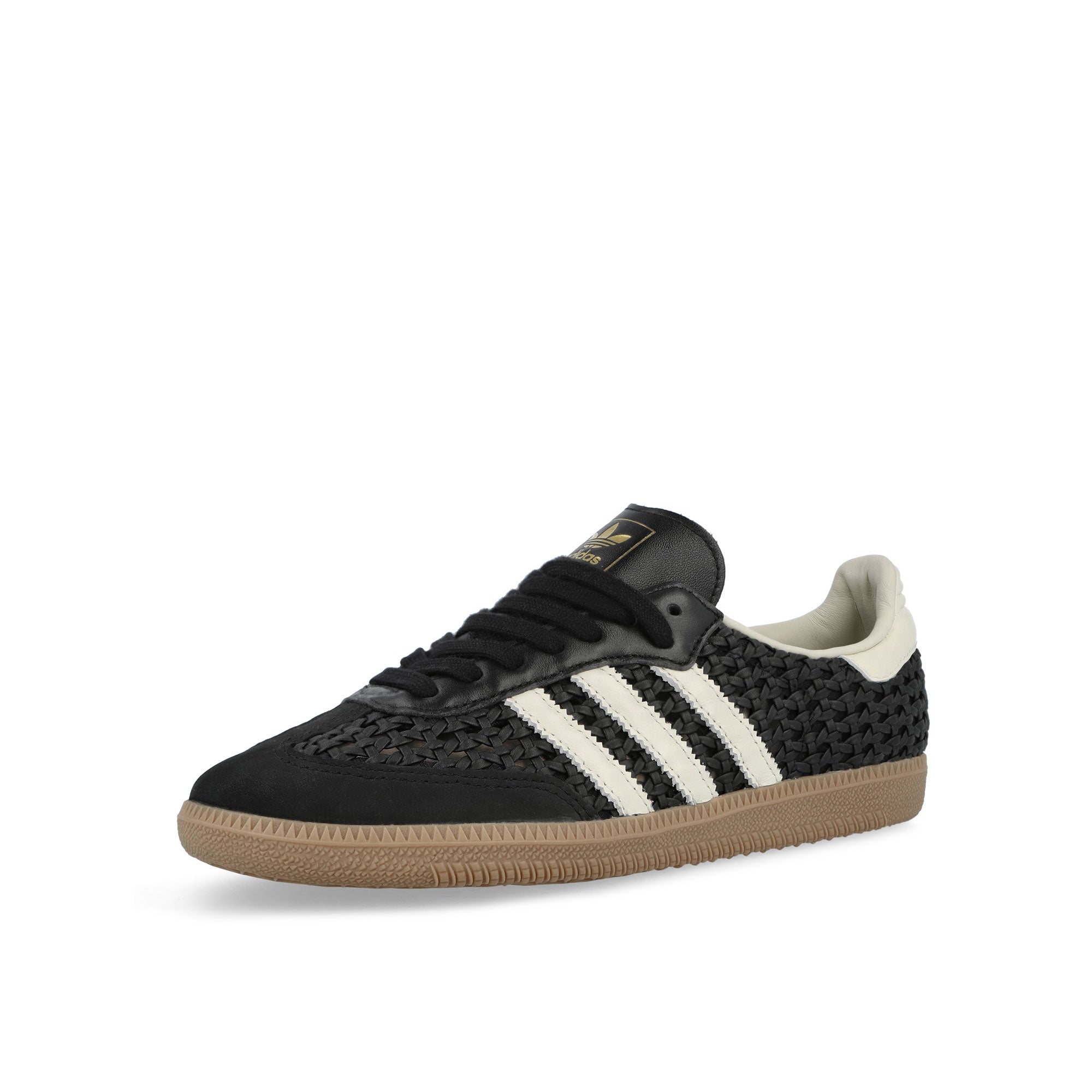 adidas Samba OG W Core Black / Cream White / Gold Metallic Low Top Sneakers HQ9282 Close-up | Overkill