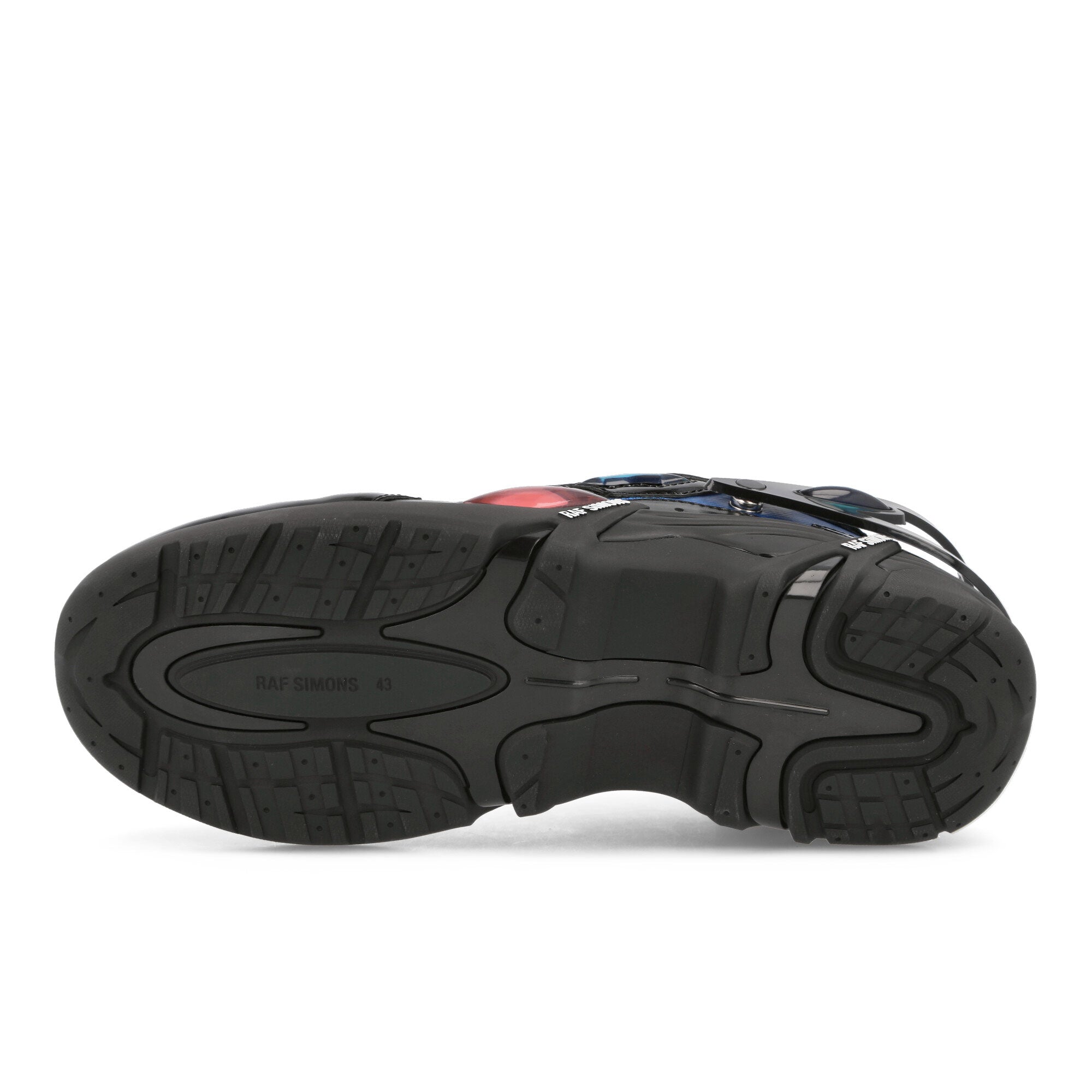 Raf Simons Cylon-21 Black Blue Low Top Sneakers Detail View 1 | Overkill