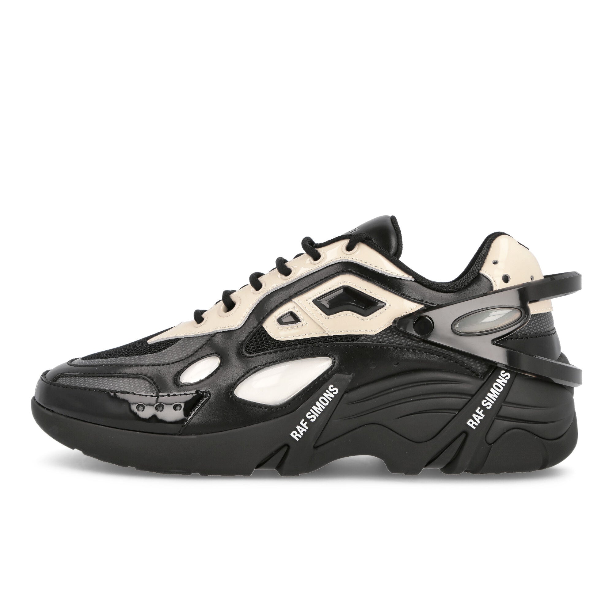 Raf Simons Cylon-21 Cream Black Low Top Sneakers HR740010L 3301 | Overkill