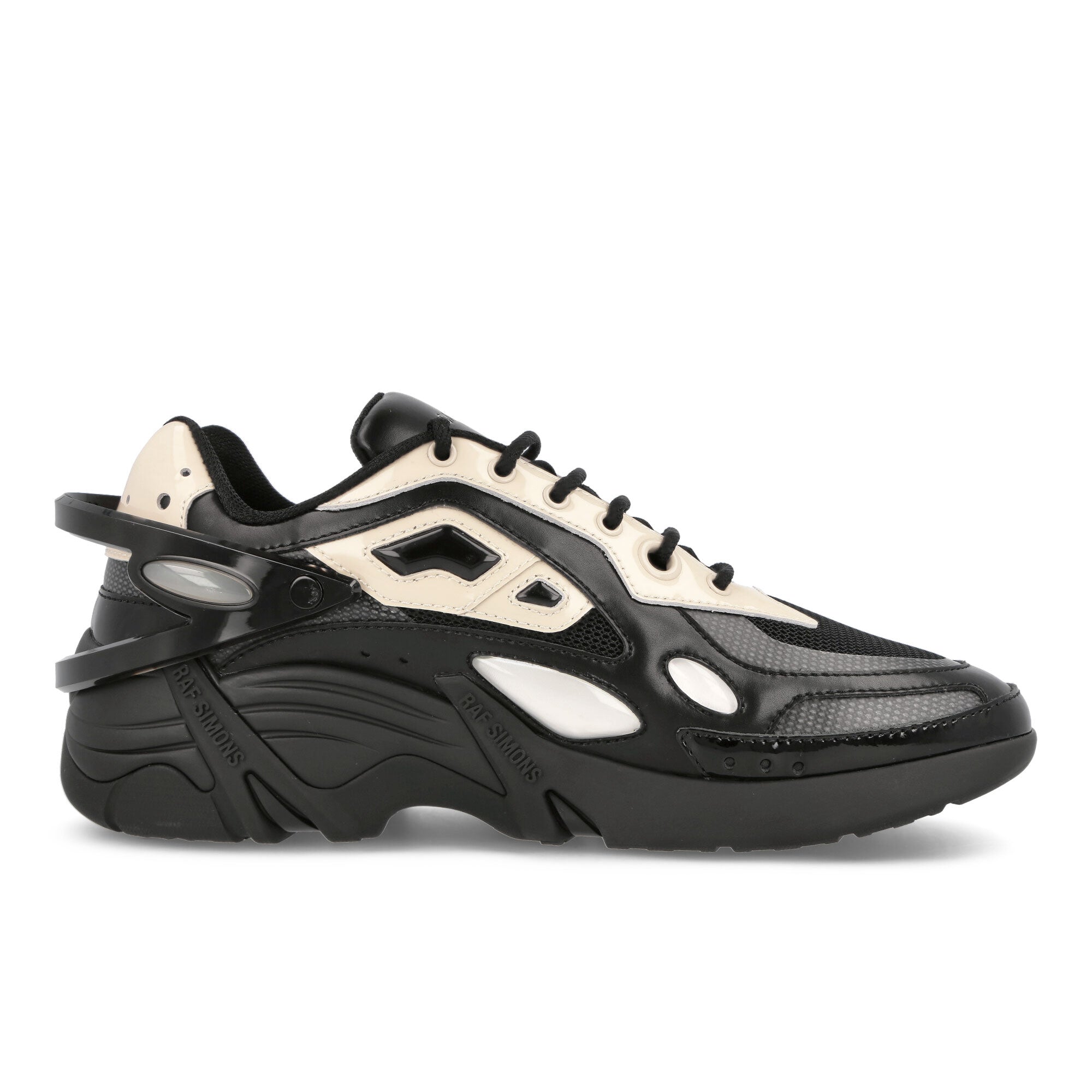 Raf Simons Cylon-21 Cream Black Low Top Sneakers Silhouette | Overkill