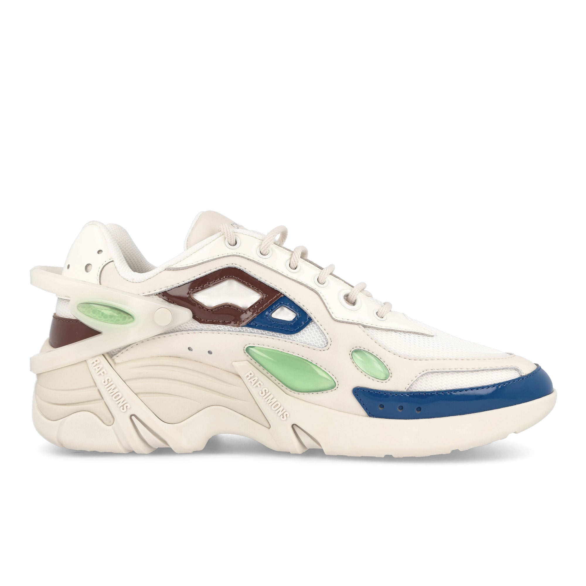 Raf Simons Cylon-21 Cream Brown Blue Low Top Sneakers Silhouette | Overkill
