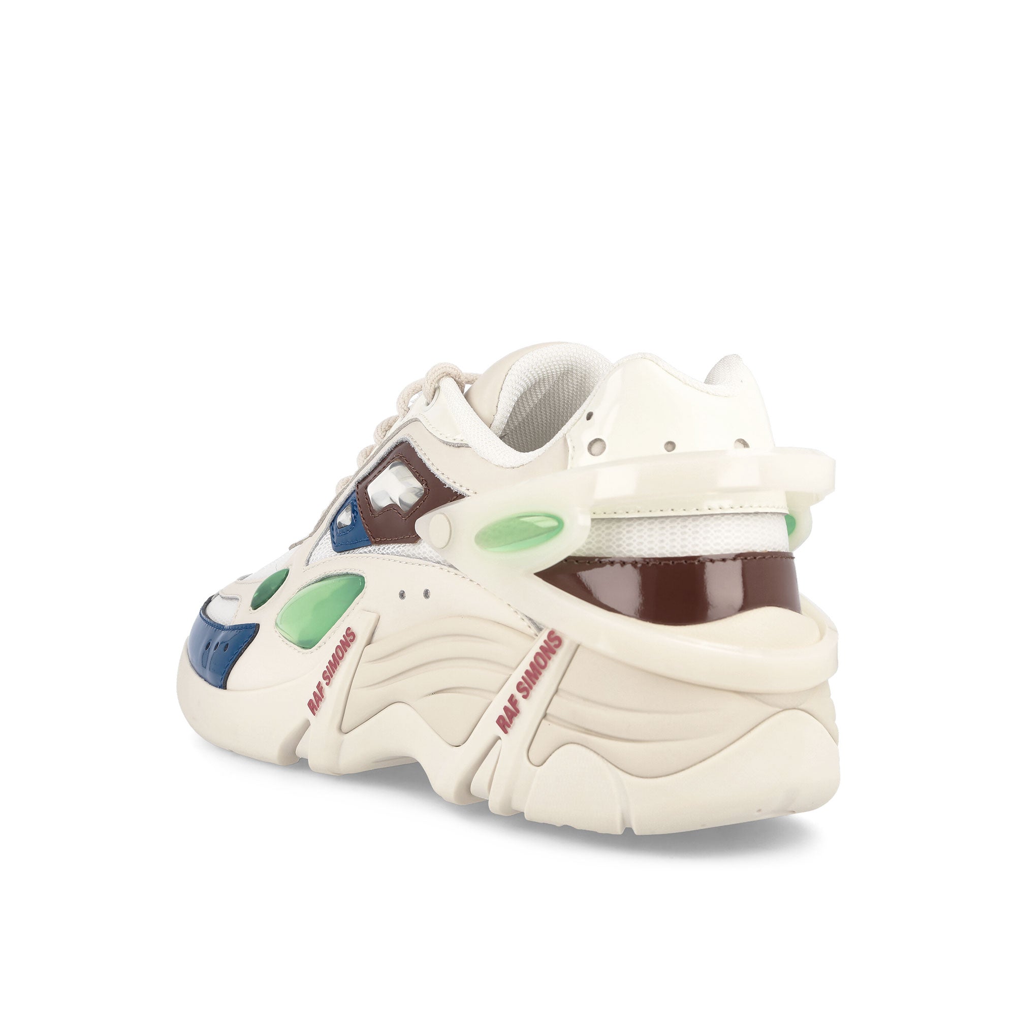 Raf Simons Cylon-21 Cream Brown Blue Low Top Sneakers Material | Overkill
