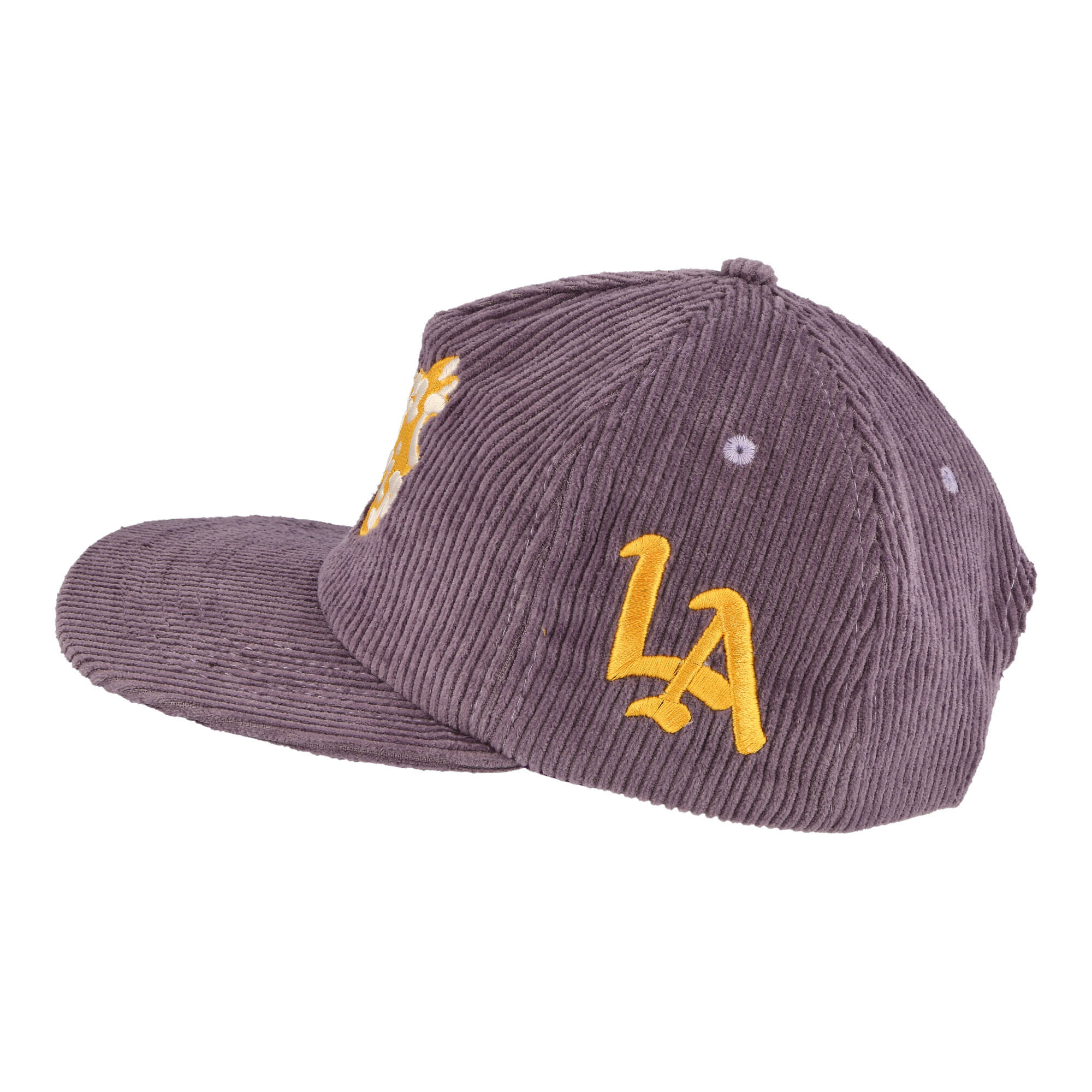 Free & Easy LA Dont Trip Fat Corduroy Snapback Hat Purple Caps Material | Overkill