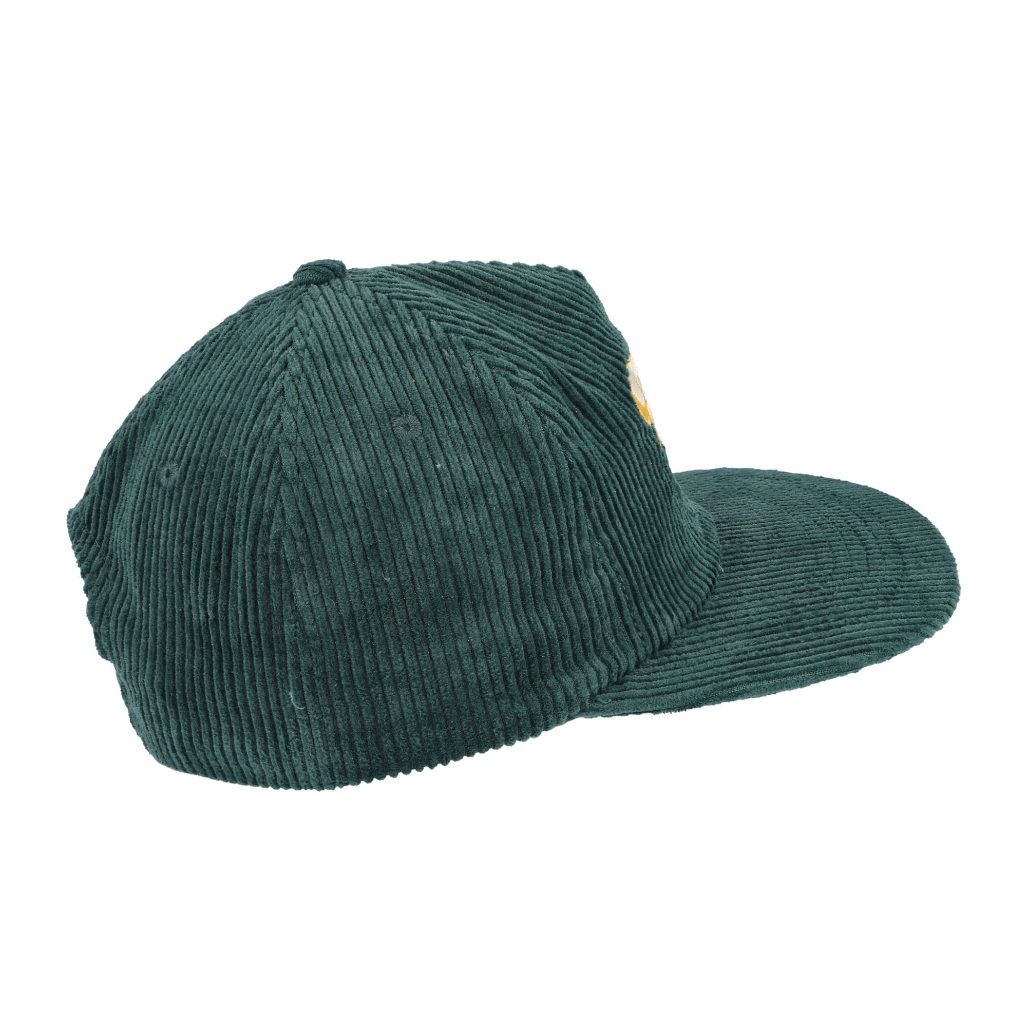 Free & Easy LA Dont Trip Fat Corduroy Snapback Hat Green Caps Close-up | Overkill