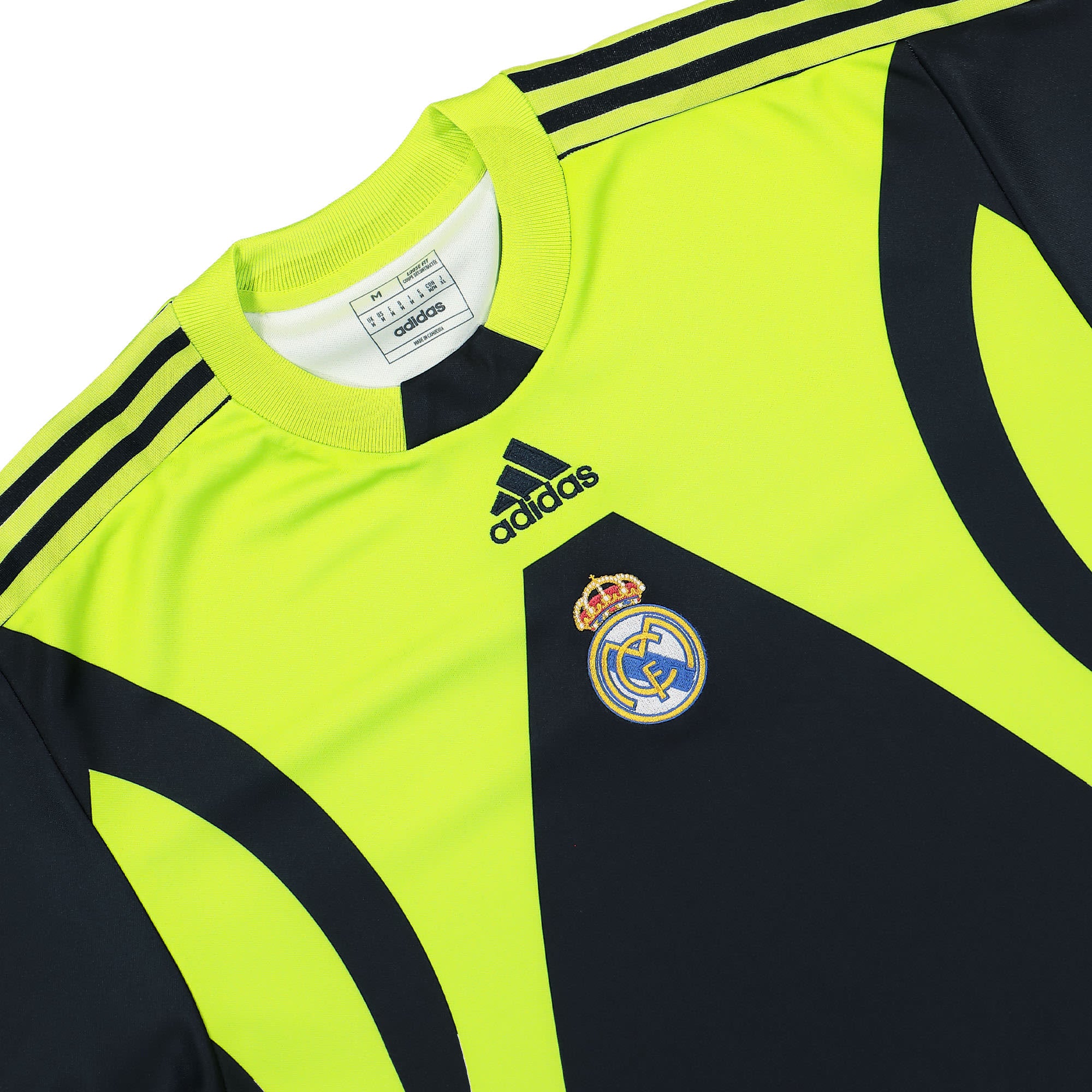 adidas Real Madrid Icon Goalkeeper Jersey Team Semi Yellow / Night Navy Longsleeves Close-up | Overkill