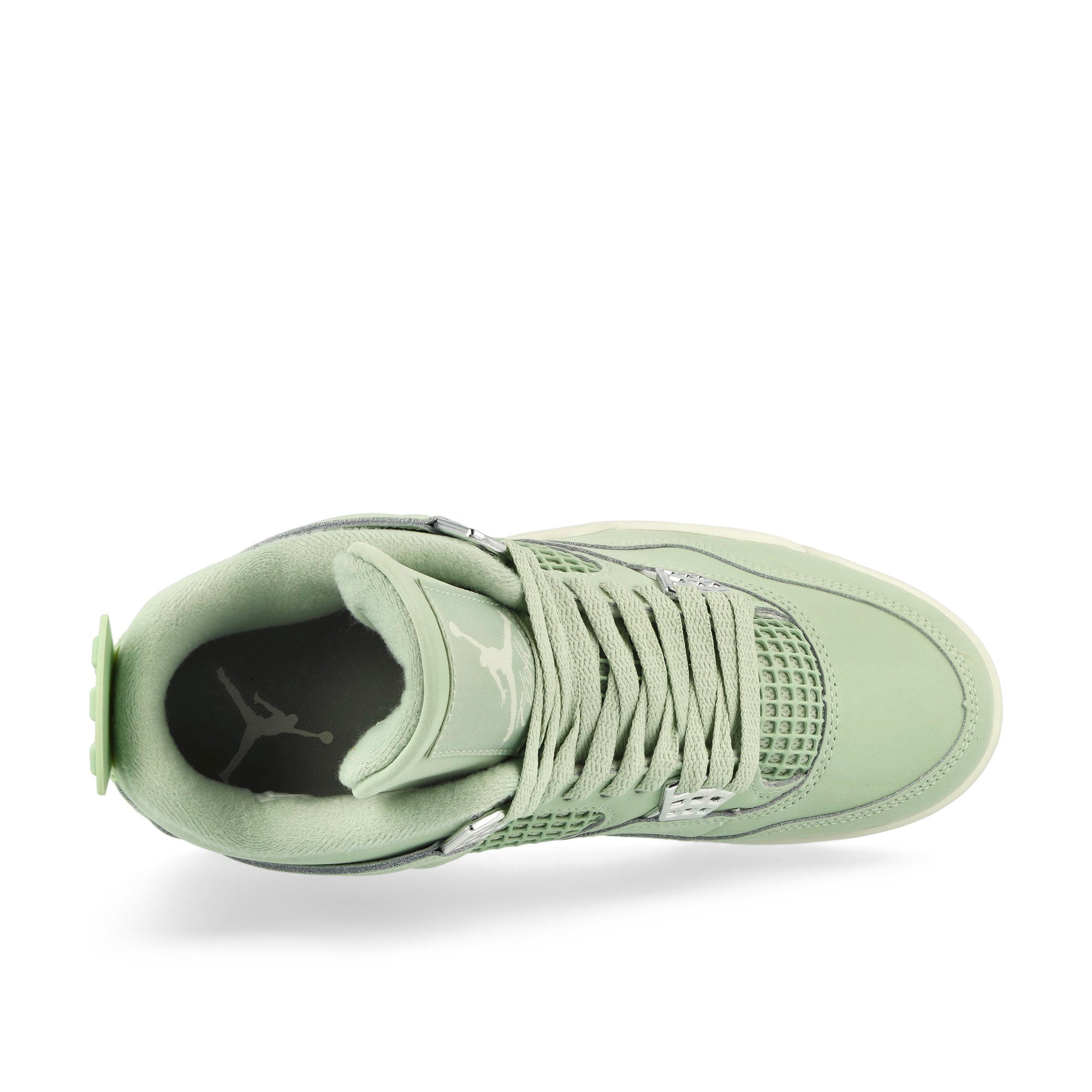 Jordan Wmns Air Jordan 4 Seafoam / Sail - Metallic Silver Mid Top Sneakers Detailfoto | Overkill