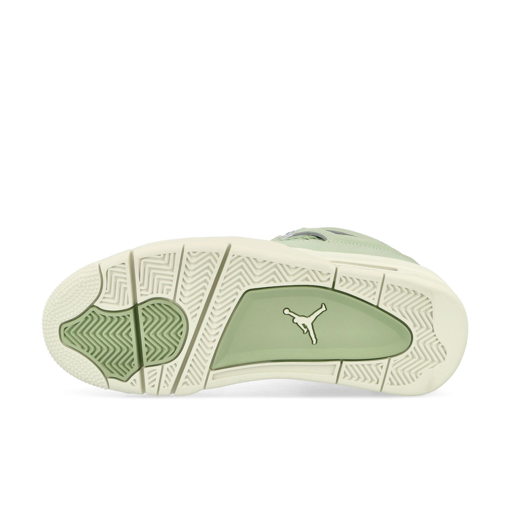 Jordan Wmns Air Jordan 4 Seafoam / Sail - Metallic Silver Mid Top Sneakers Detail View 1 | Overkill