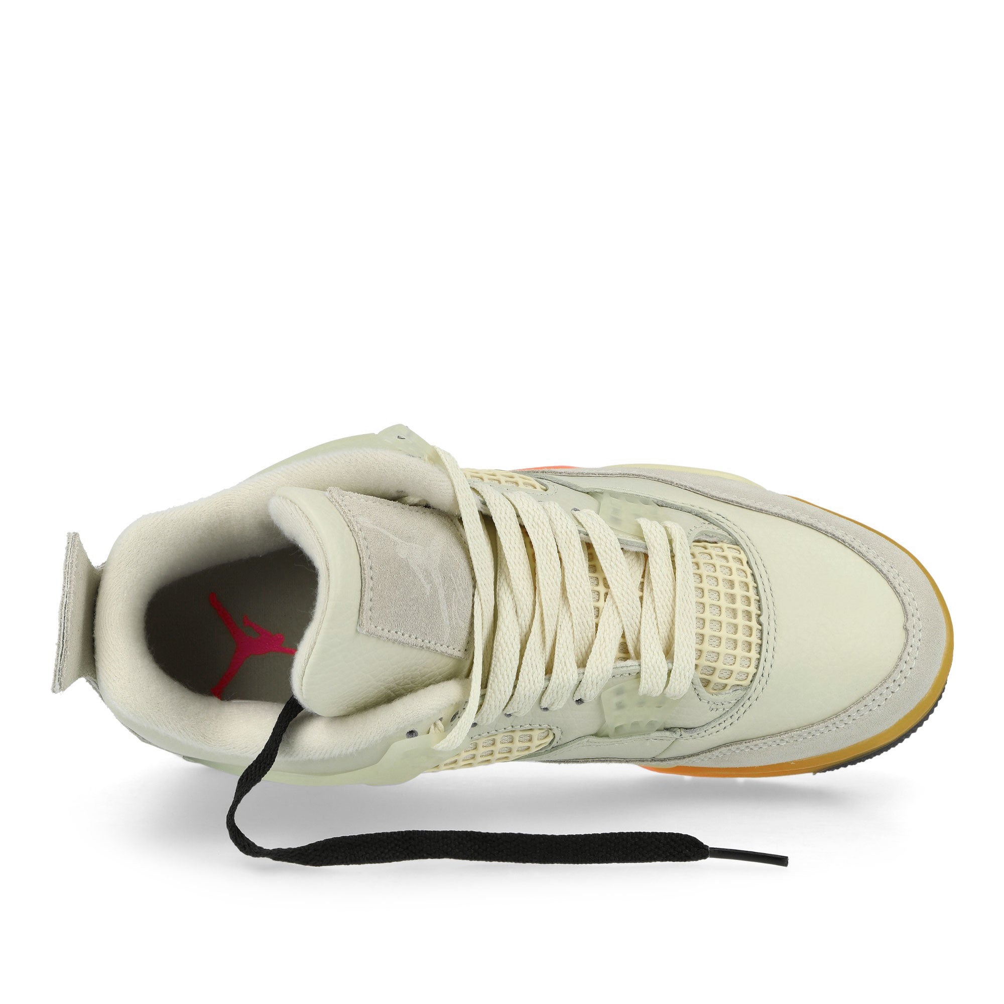 Air Jordan 4 Retro Birds of Paradise Coconut Milk / Muslin - Bright Mango Mid Top Sneakers HV0823 101 Detailfoto | Overkill