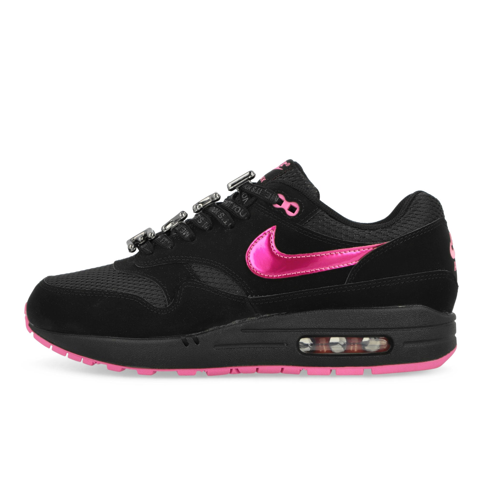 Nike Air Max 1 Premium Black / Playful Pink-University Red Low Top Sneakers HV2302 001 | Overkill