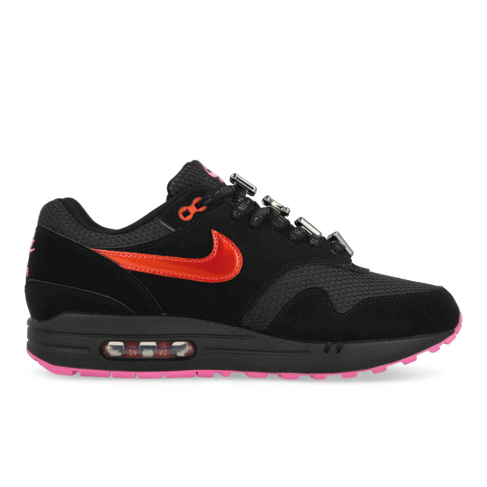 Nike Air Max 1 Premium Black / Playful Pink-University Red Low Top Sneakers Silhouette | Overkill