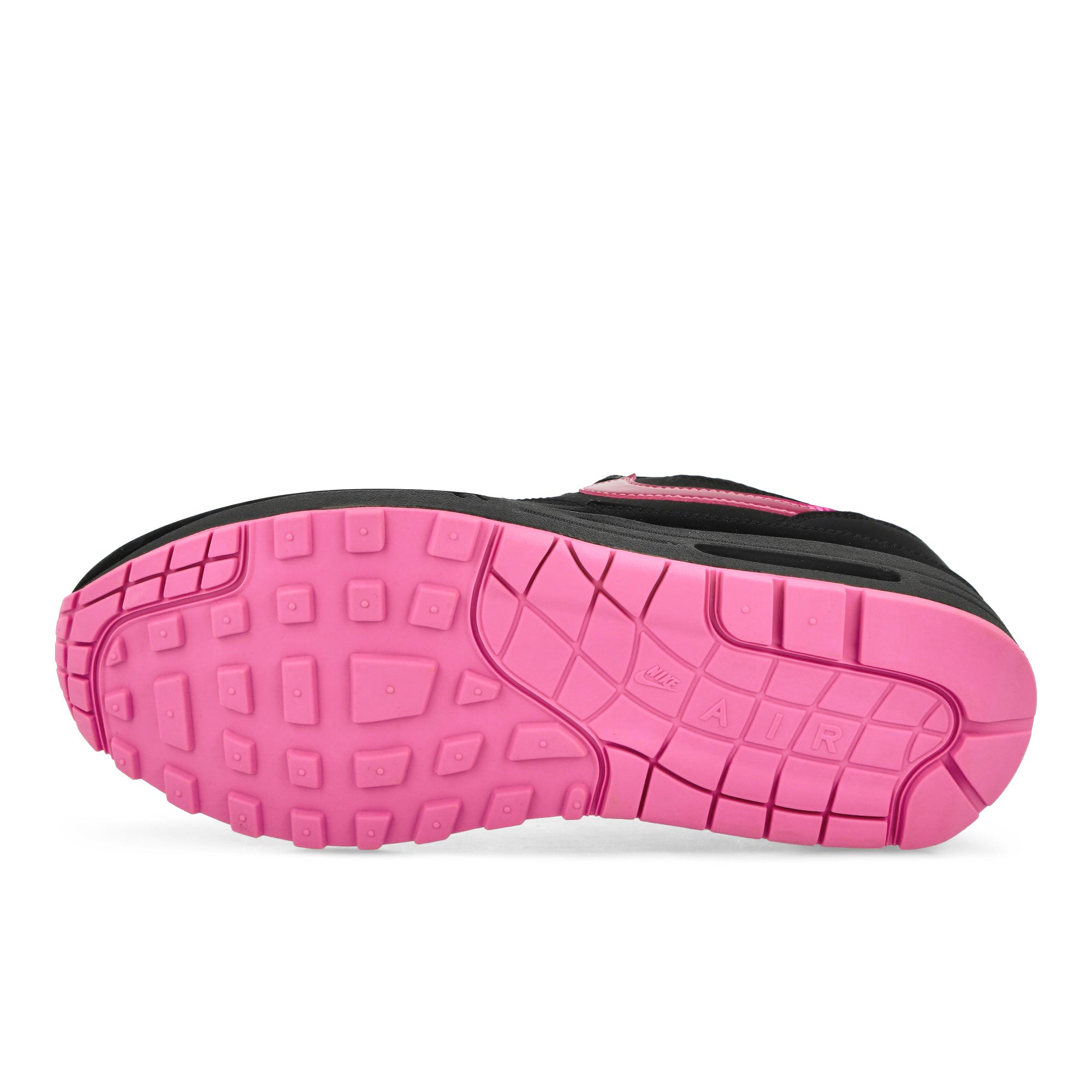 Nike Air Max 1 Premium Black / Playful Pink-University Red Low Top Sneakers Detail View 1 | Overkill
