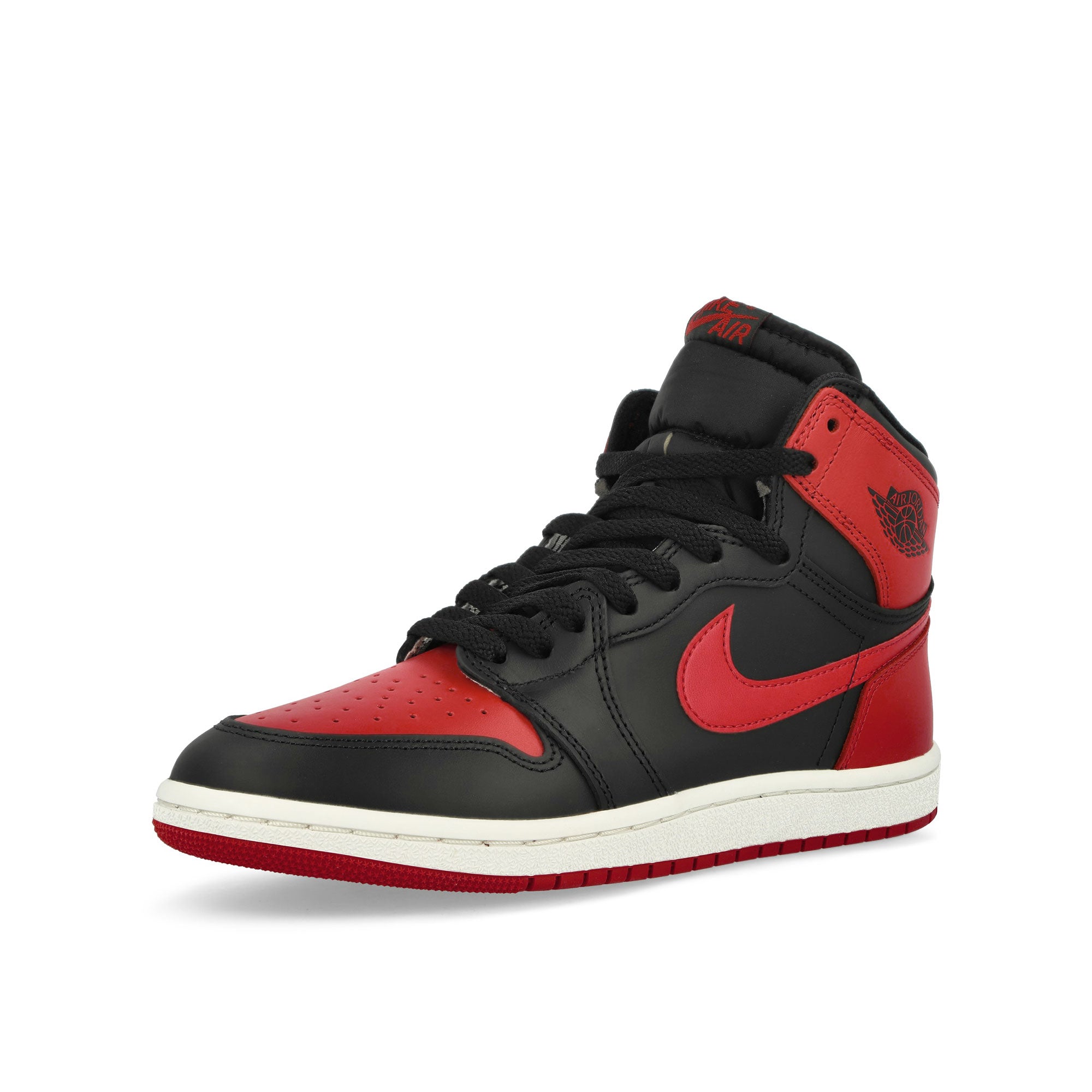 Jordan Air Jordan 1 High '85 Black / Varsity Red-White High Top Sneakers Close Up | Overkill