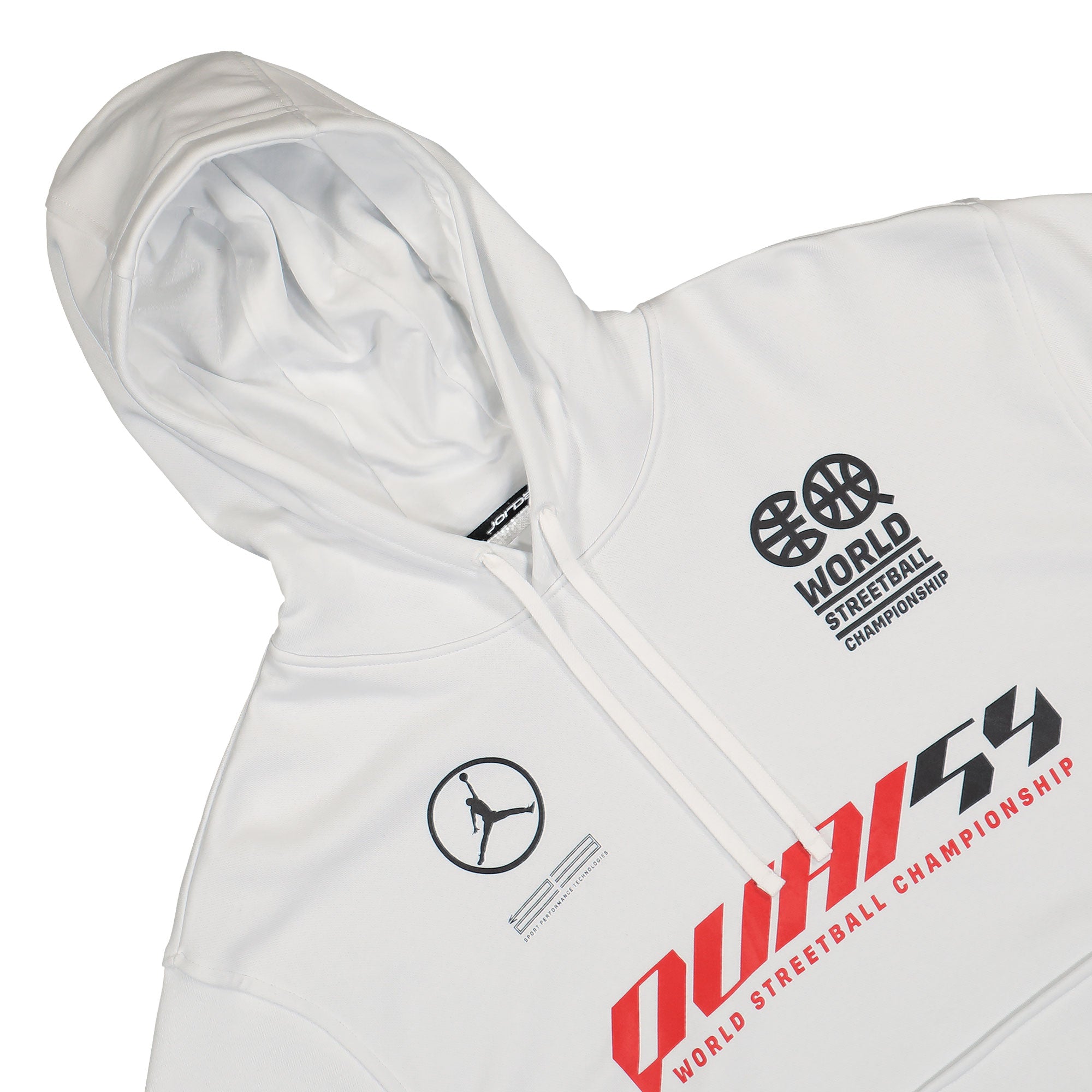 Jordan Sport Crossover Quai 54 Hoodie Summit White / Black Hoodies Material | Overkill