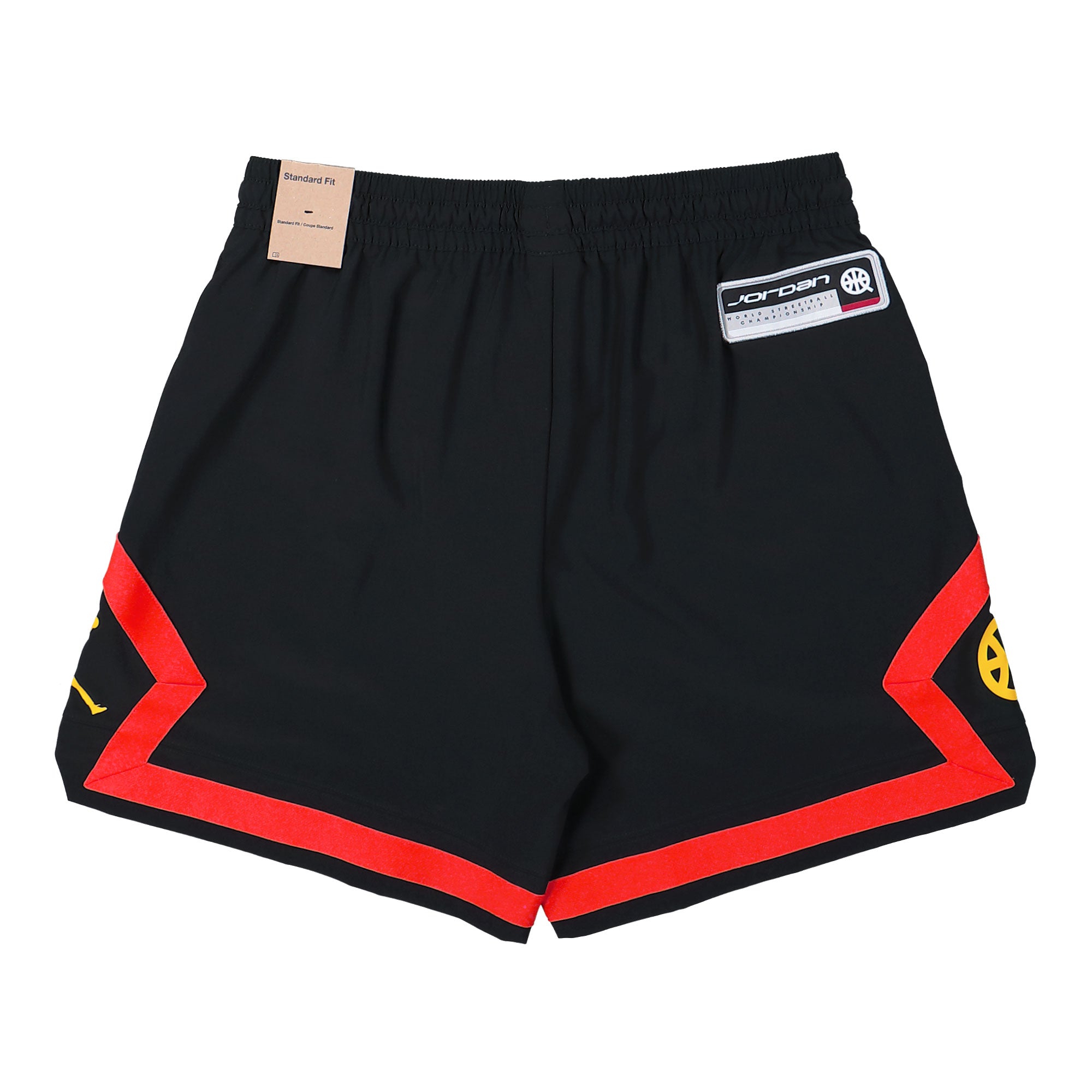 Jordan Quai 54 Dri-Fit Woven Diamond Shorts Black / Tour Yellow Shorts HV6701 010 Close-up | Overkill