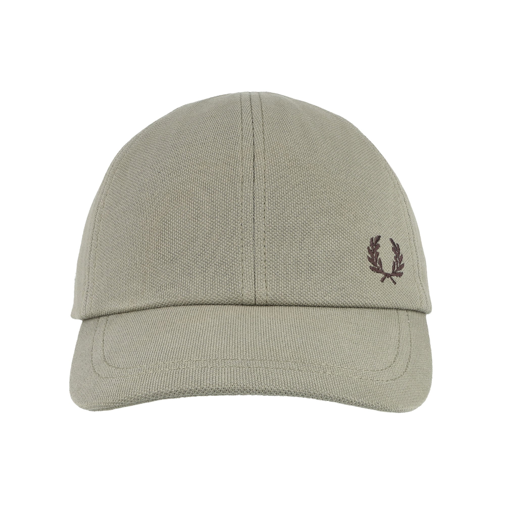 Fred Perry Pique Classic Cap Warm Grey / Brick Caps Detailfoto | Overkill
