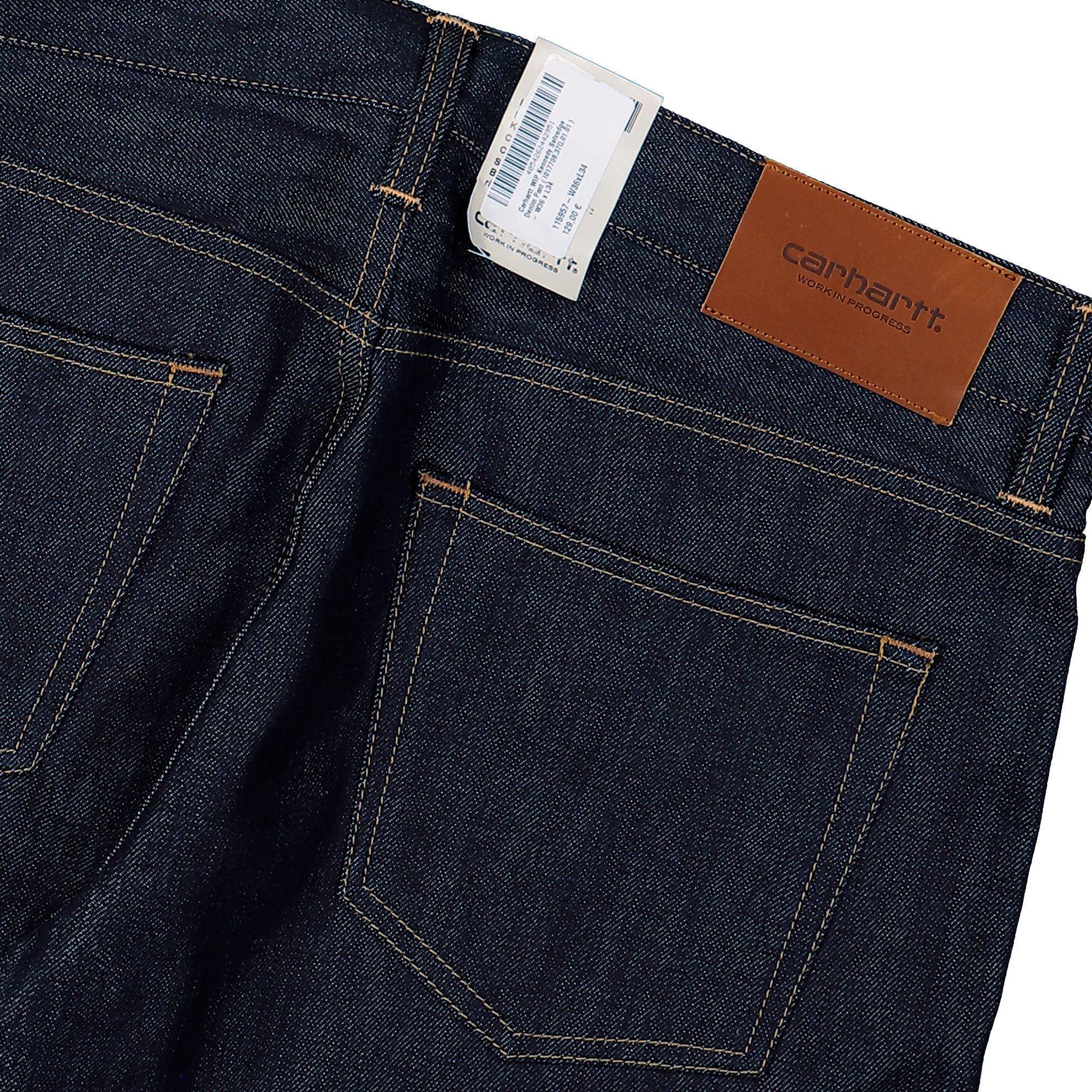 Carhartt WIP Kennedy Selvedge Denim Pant Blue Rigid Jeans I017708.37Q.01.01 Detail View 2 | Overkill