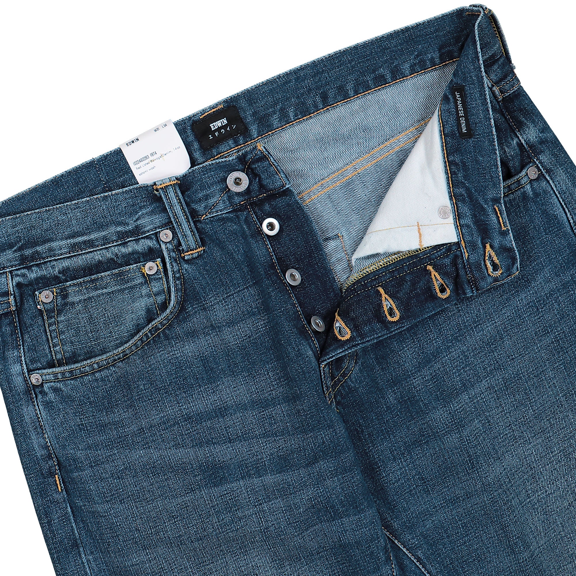 Edwin ED-55 Regular Tapered Denim Pant Red Listed Selvage Denim Pants I022482.F8.T4.34 Detail View 1 | Overkill