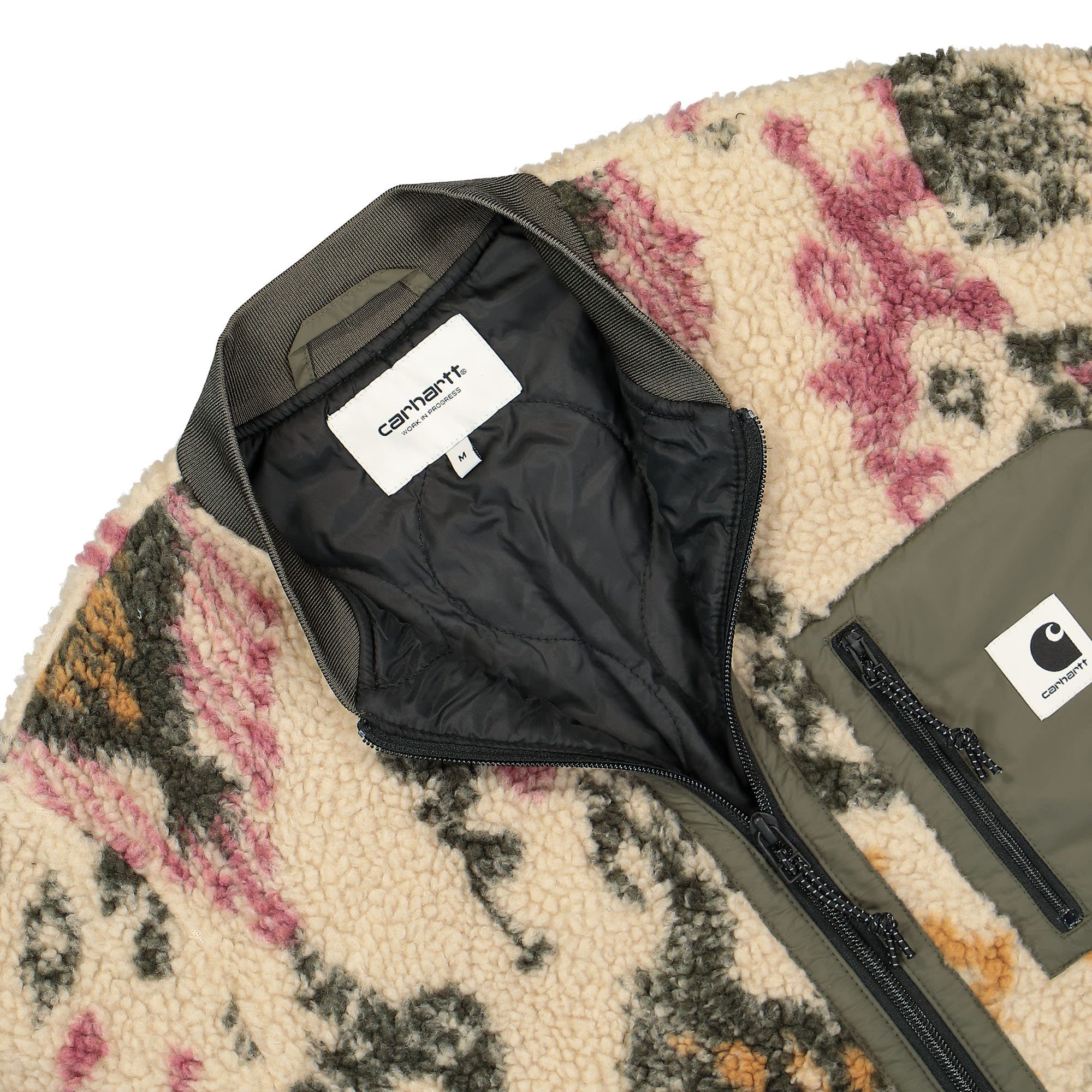 Carhartt WIP W Janet Liner Jacket Baru Jacquard, Wall / Cypress Jackets Close-up | Overkill