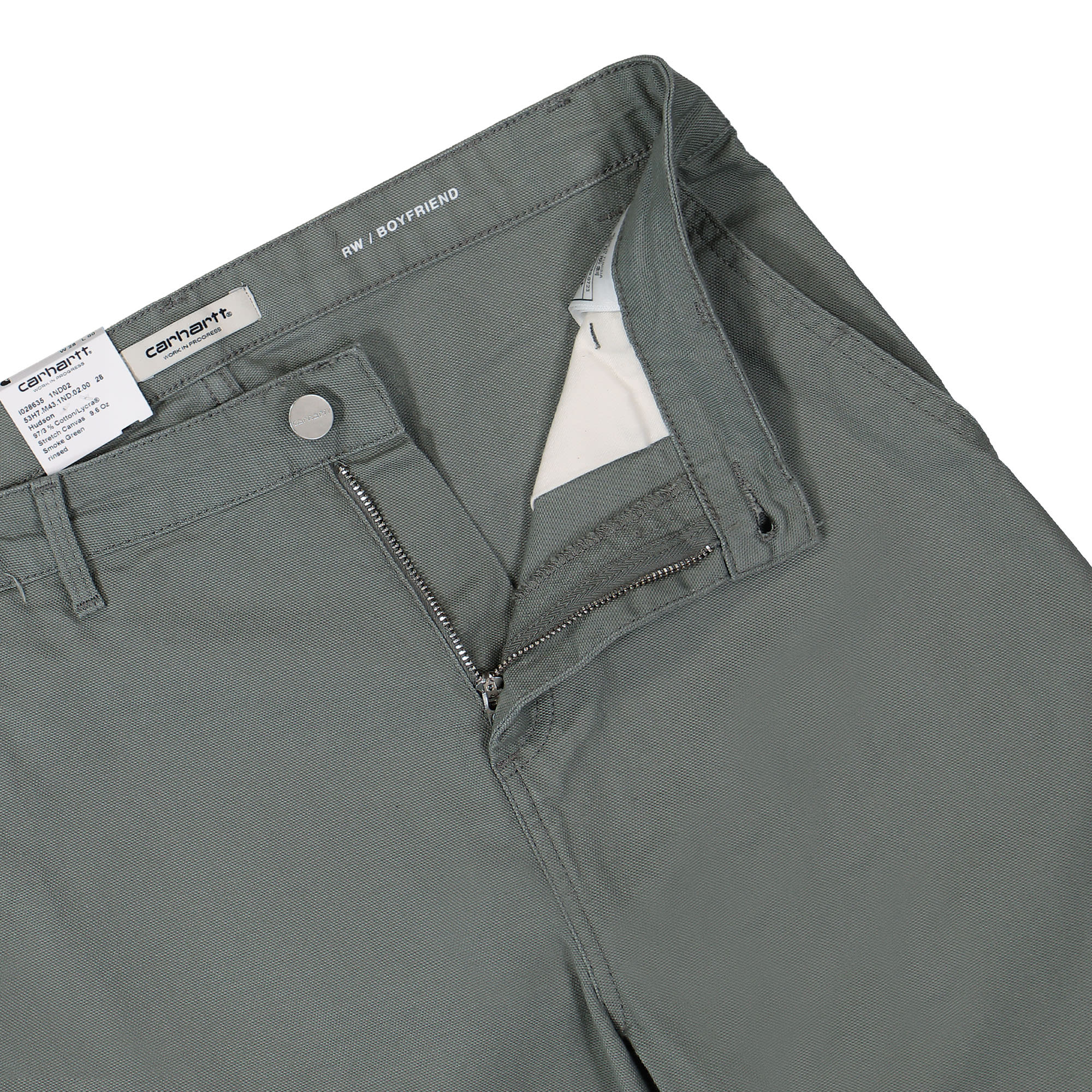 Carhartt WIP W Pierce Pant Smoke Green Jeans Detailfoto | Overkill