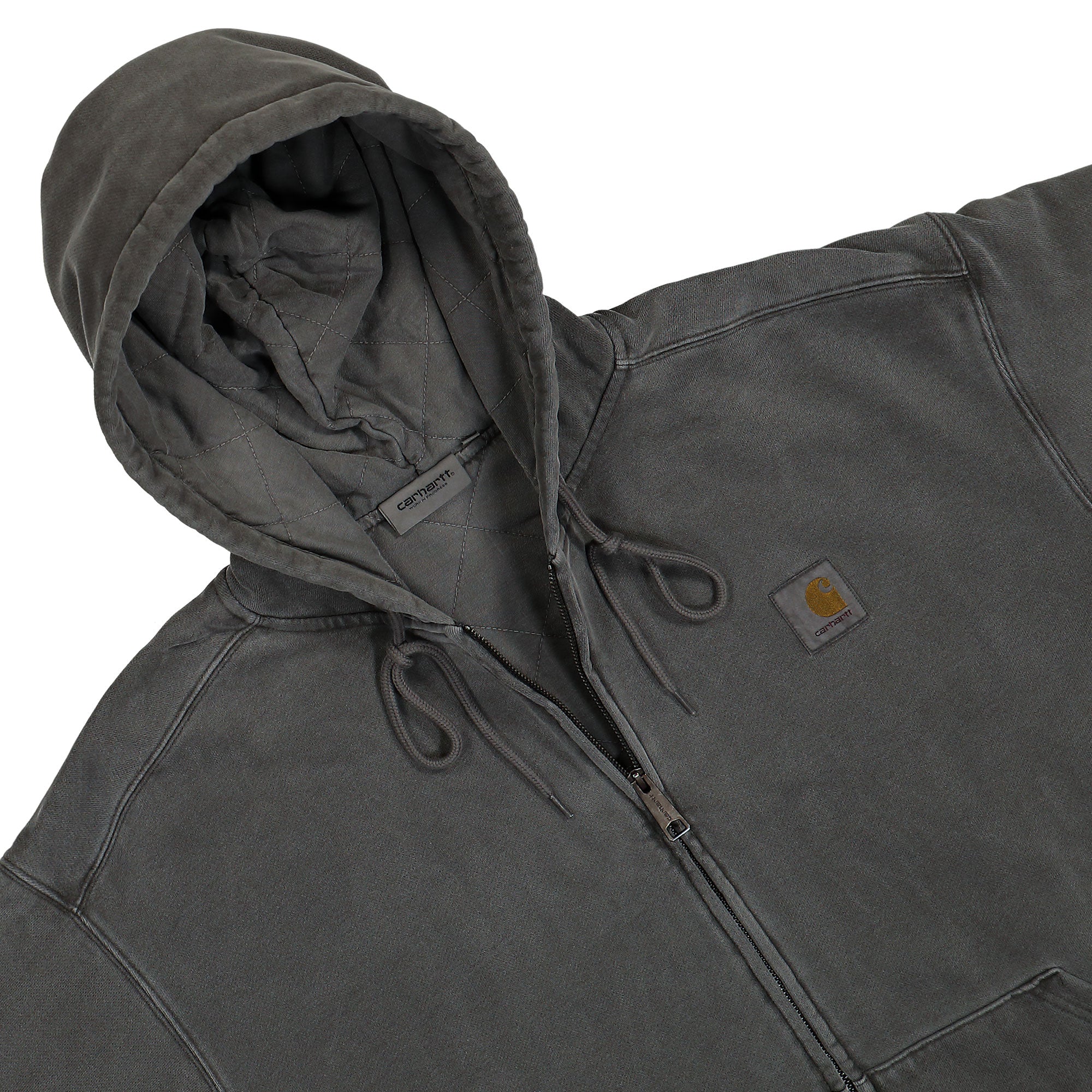 Carhartt WIP Hooded Vista Jacket Graphite Hoodies Close-up | Overkill