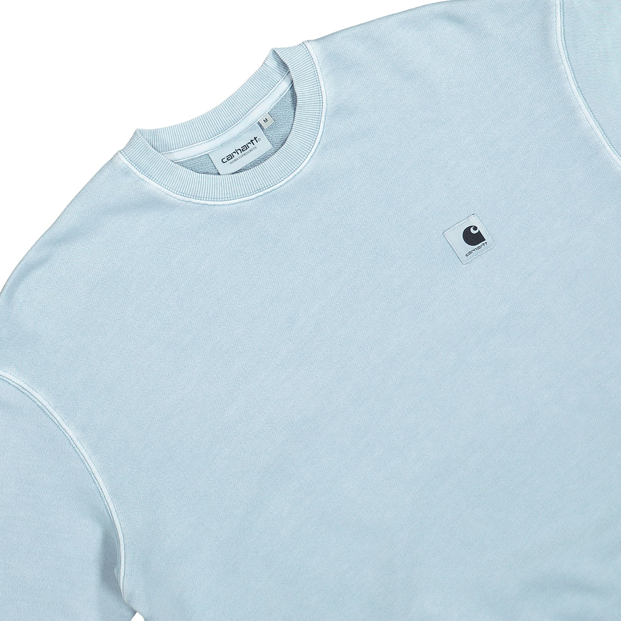 Carhartt WIP W Nelson Sweatshirt Dusty Ice Sweatshirts Close-up | Overkill
