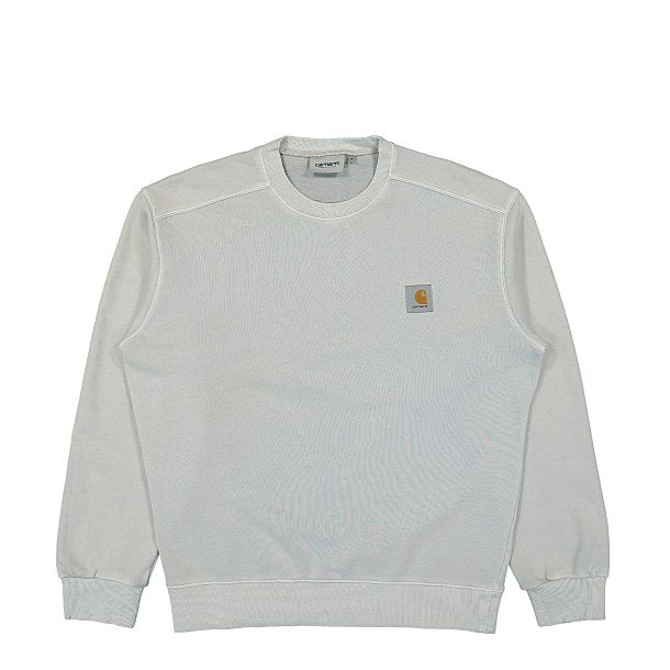 Carhartt WIP Nelson Sweatshirt Sonic Silver Garment Dyed Sweatshirts I029957.1YE.GD | Overkill