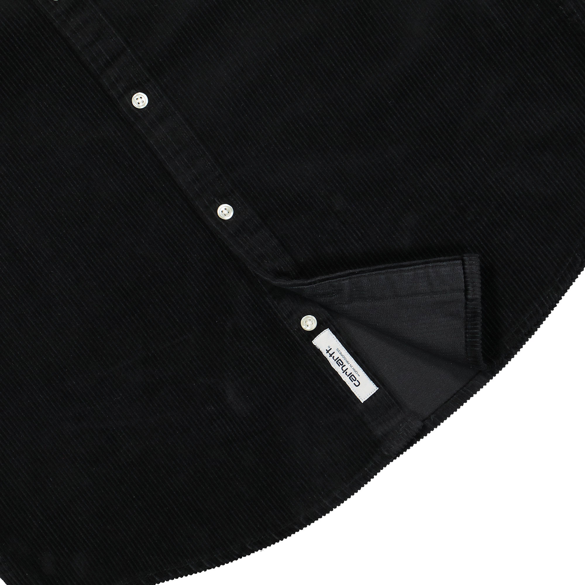 Carhartt WIP L/S Madison Cord Shirt Black / Wax Shirts Detailfoto | Overkill