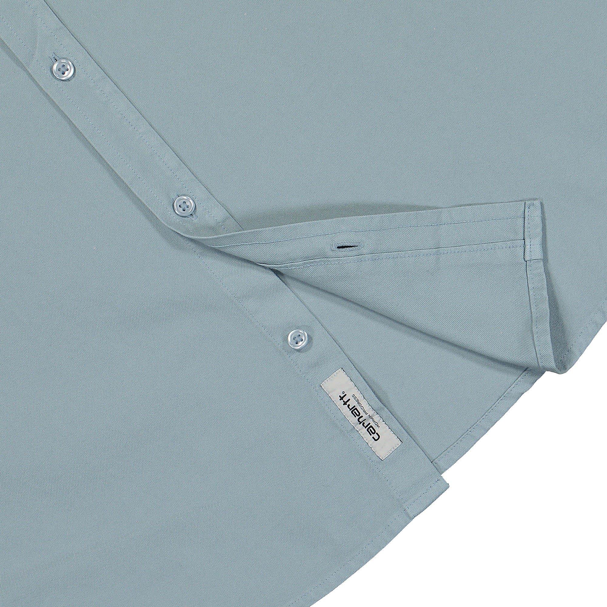 Carhartt WIP L/S Bolton Shirt Frosted Blue Garment Dyed Shirts Detailfoto | Overkill