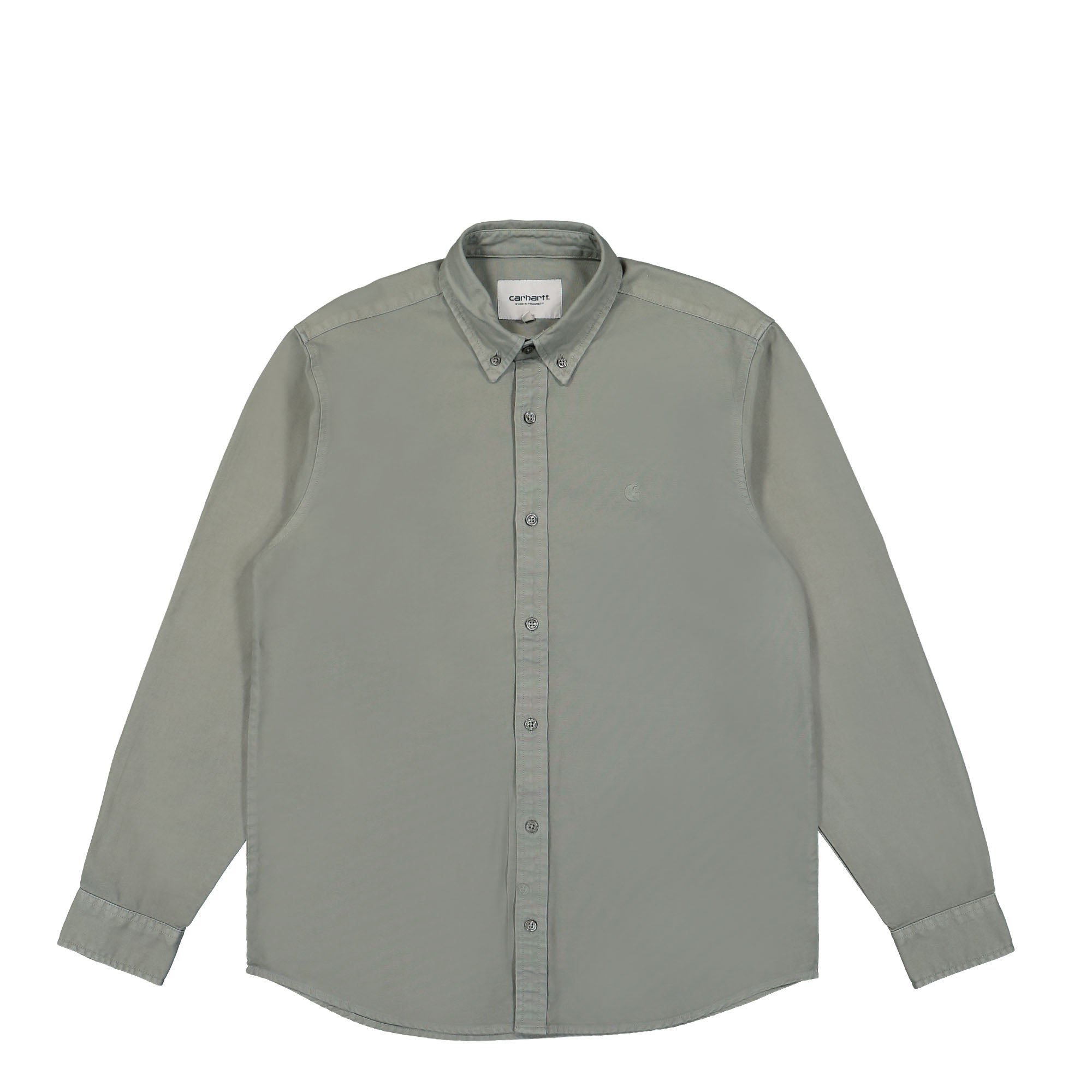 Carhartt WIP L/S Bolton Shirt Smoke Green Shirts I030238.1ND.GD.03 | Overkill