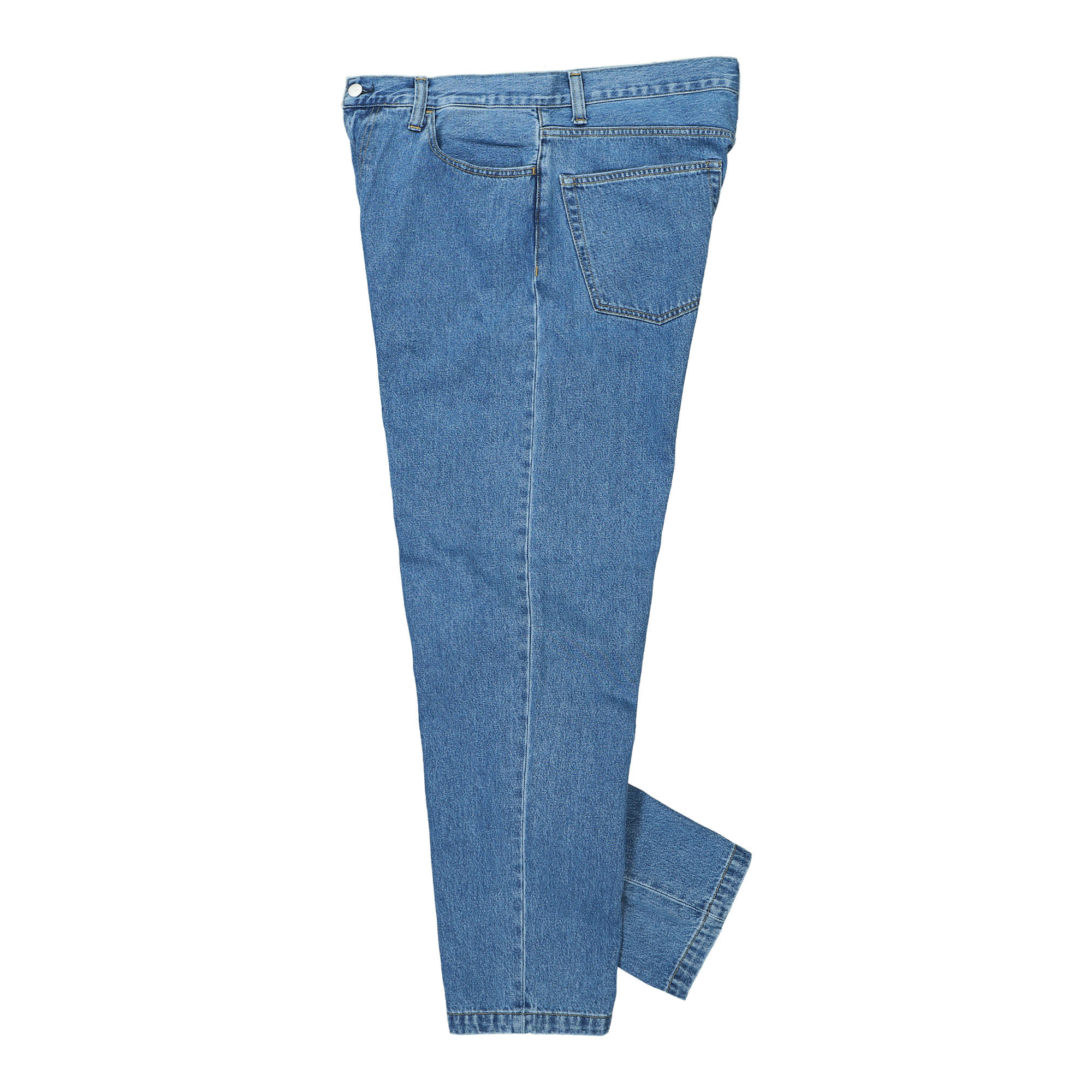 Carhartt WIP Landon Pant Blue Heavy Stone Wash Jeans Close-up | Overkill