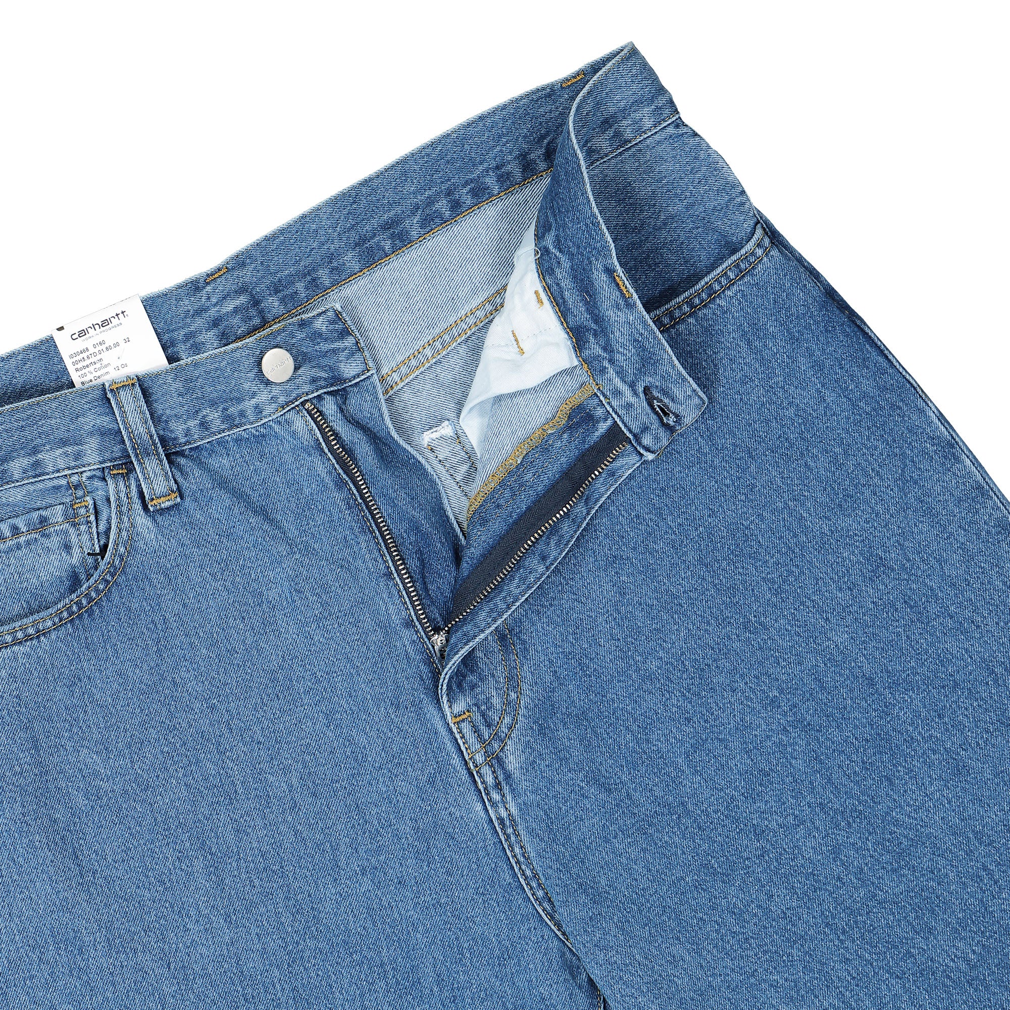 Carhartt WIP Landon Pant Blue Heavy Stone Wash Jeans Detailfoto | Overkill