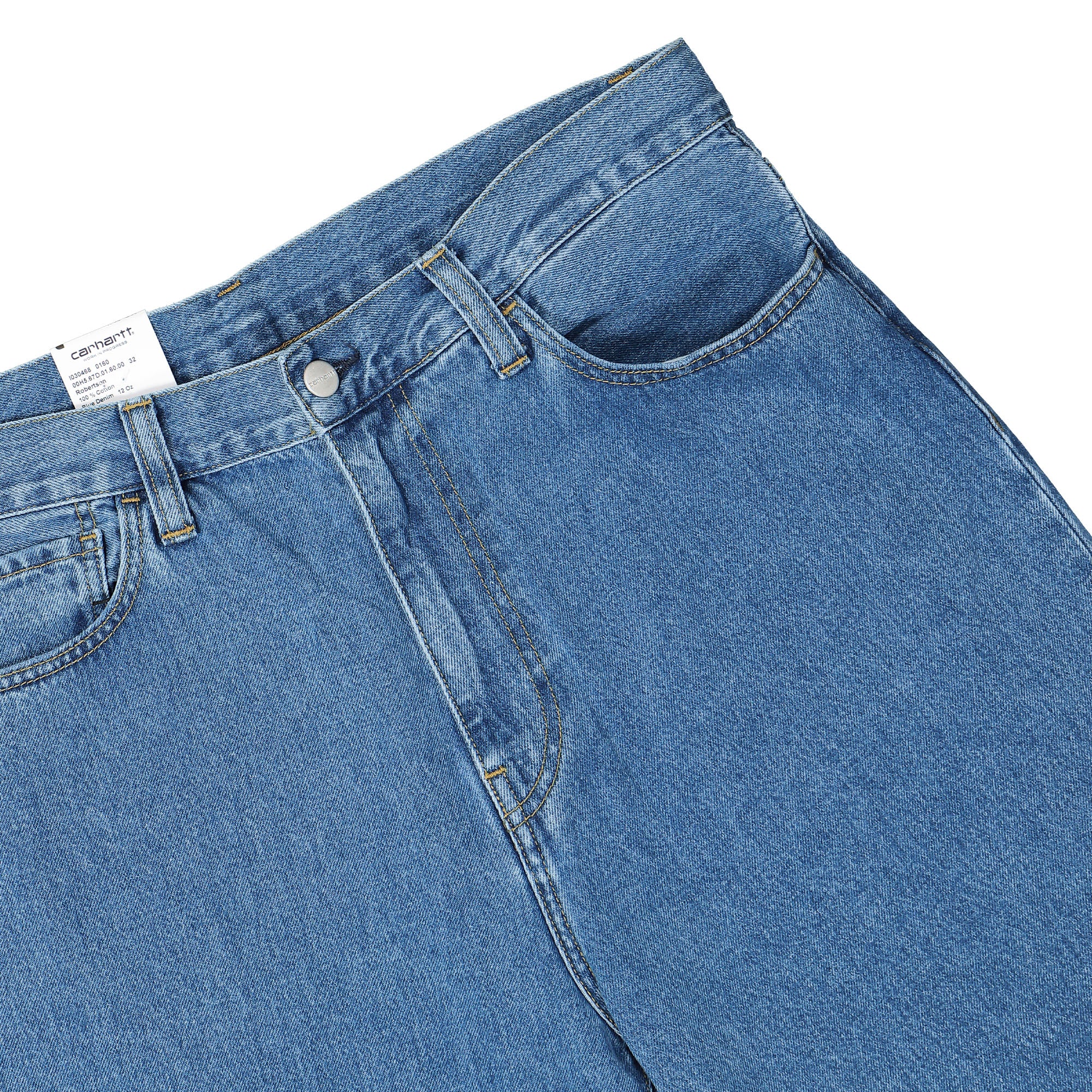 Carhartt WIP Landon Pant Blue Heavy Stone Wash Jeans Detail view 1 | Overkill