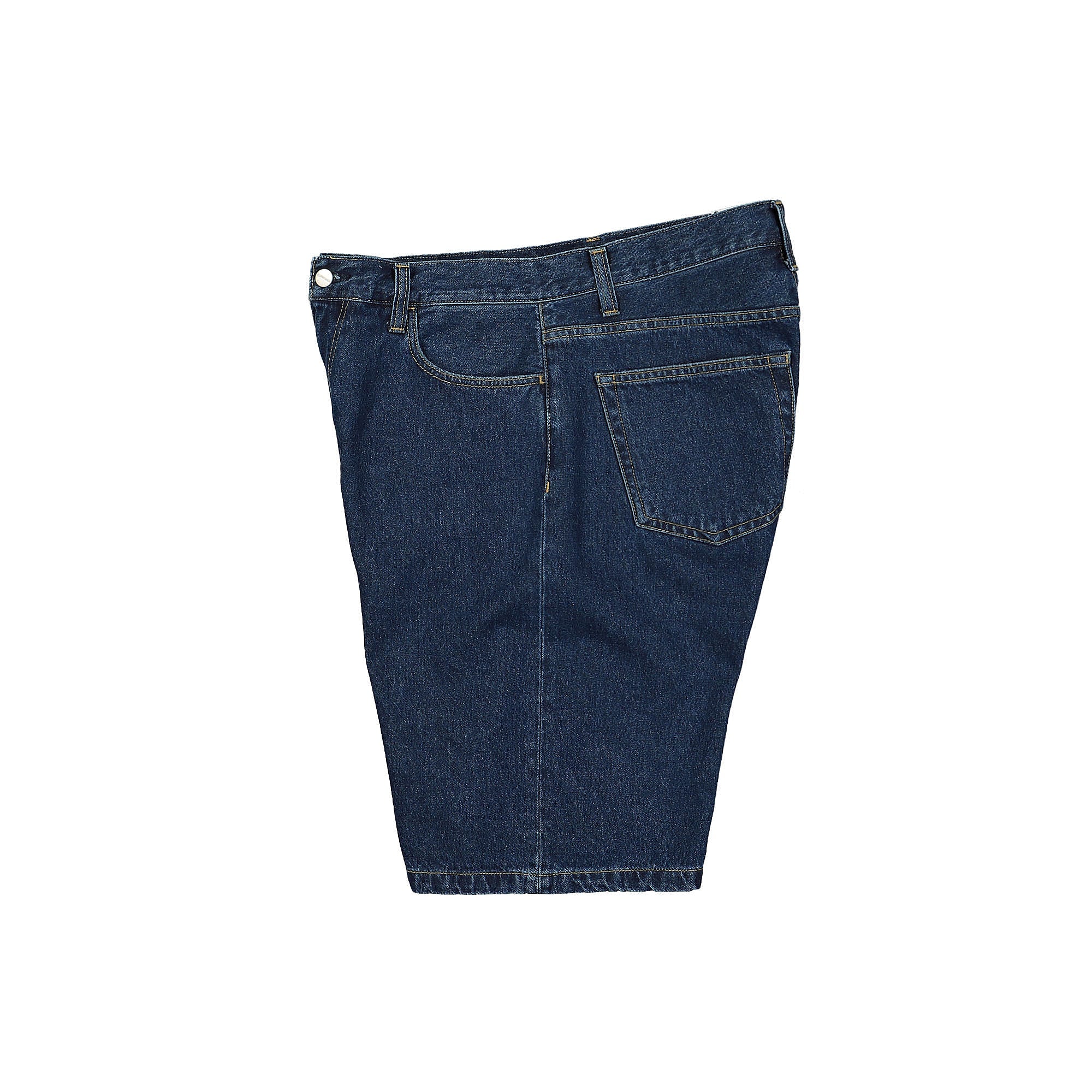 Carhartt WIP Landon Short Robertson Blue Stone Washed Shorts Close-up | Overkill