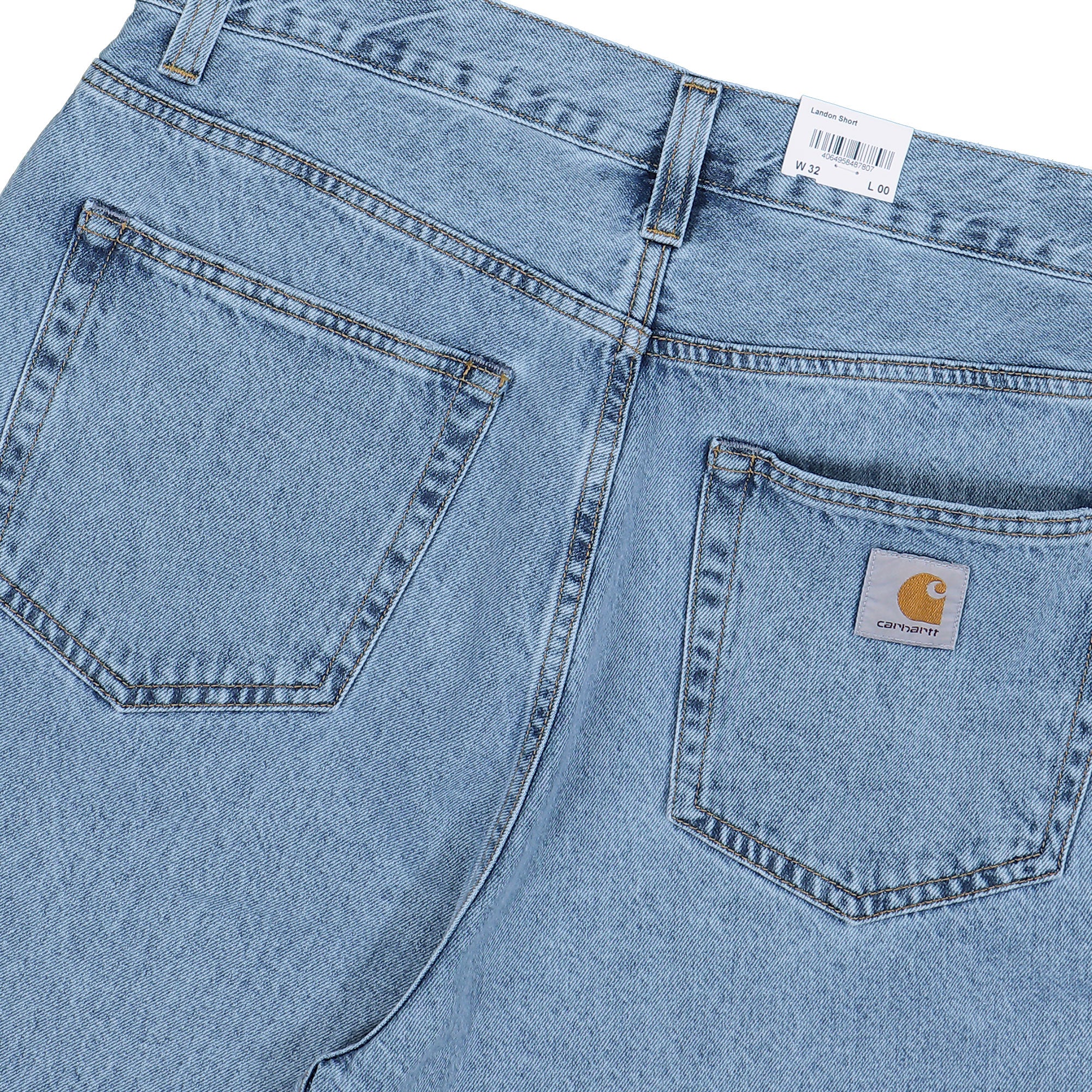Carhartt Landon Short Blue Bleached Shorts I030469.01.35.00 Detail View 2 | Overkill