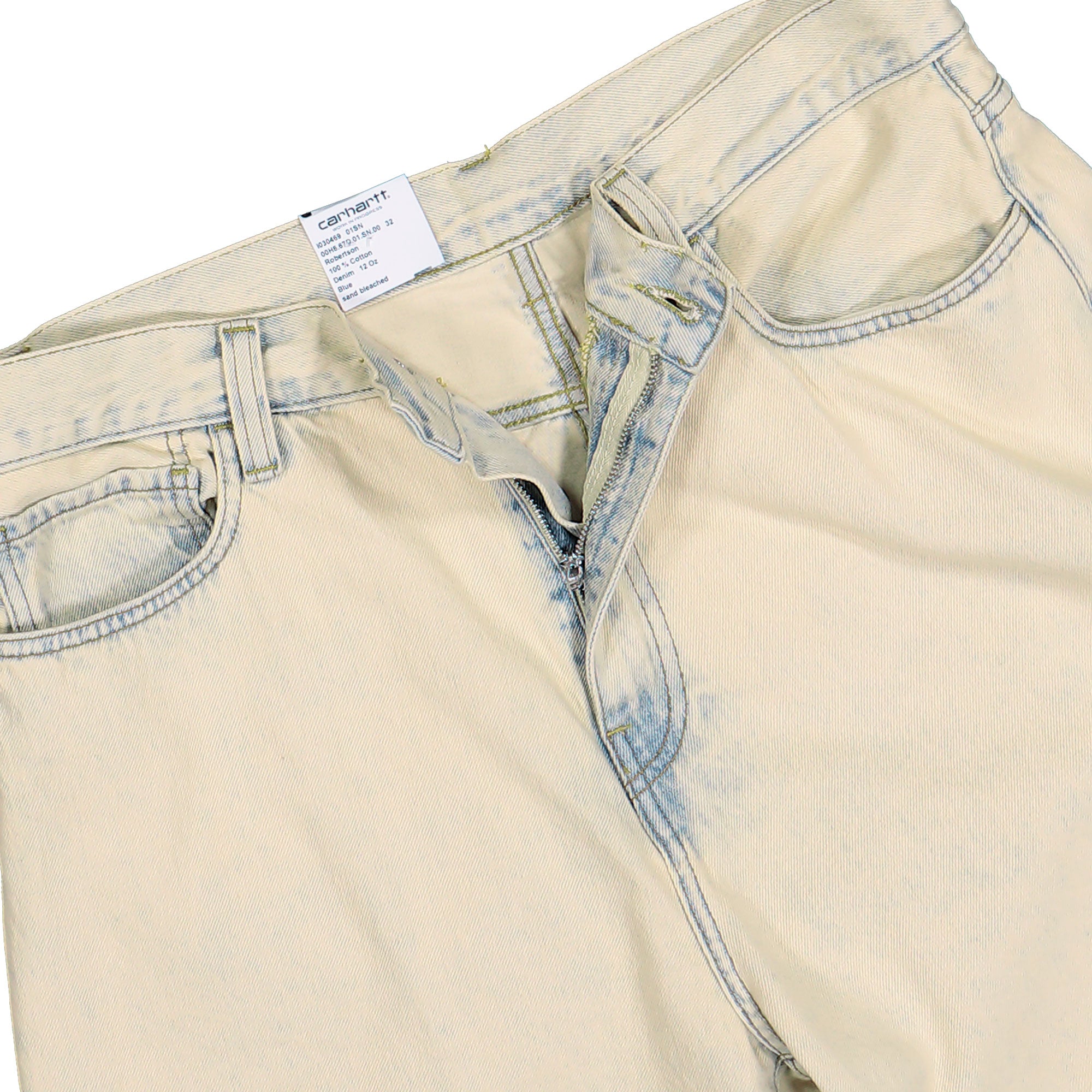 Carhartt WIP Landon Short Blue / Sand Bleached Shorts I030469.01.SN.00 Detail View 1 | Overkill