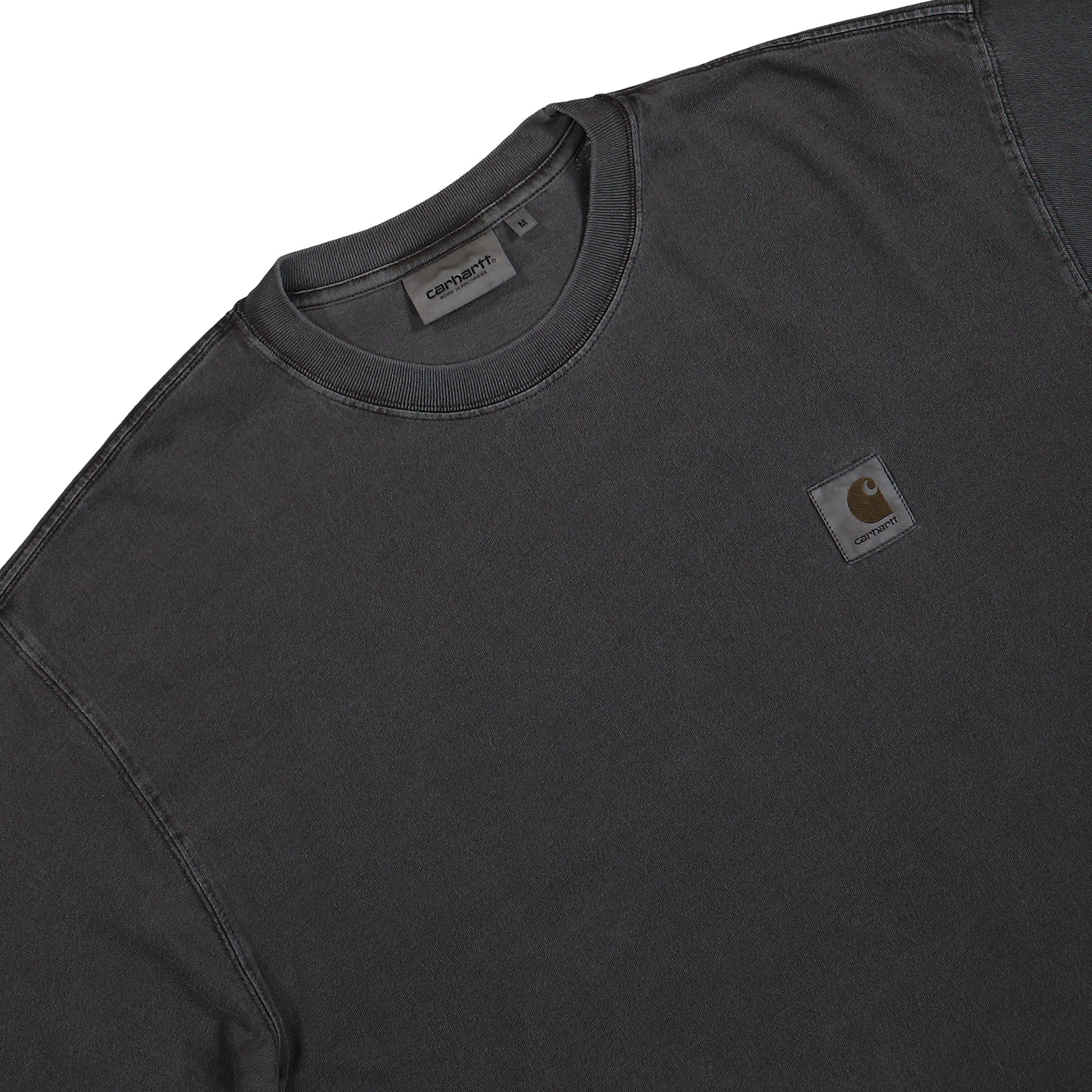 Carhartt WIP L/S Vista T-Shirt Graphite Grey Longsleeves Close-up | Overkill